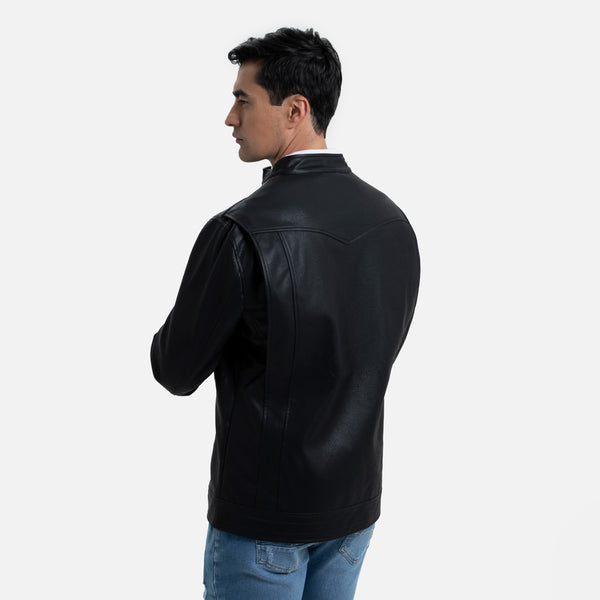 CHAMARRA BIKER COLOR NEGRO