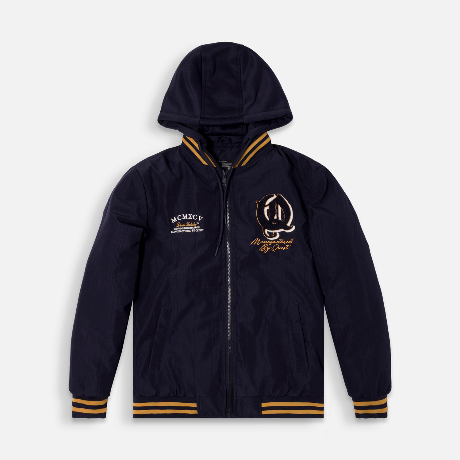 CHAMARRA BOMBER COLOR AZUL OSCURO