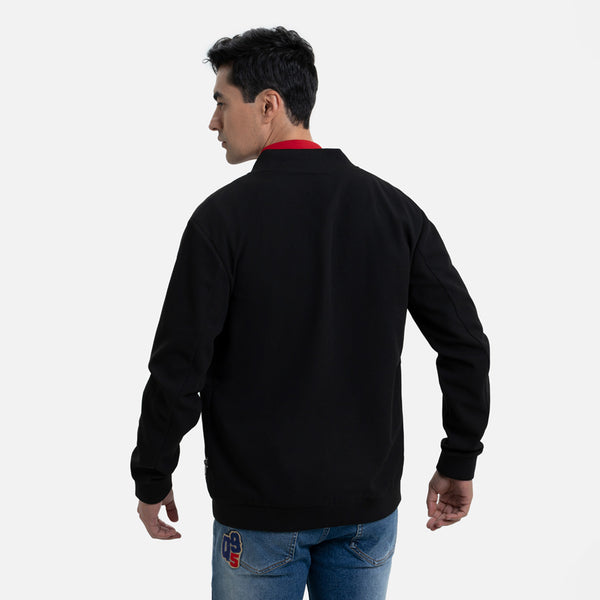 CHAMARRA BOMBER COLOR NEGRO