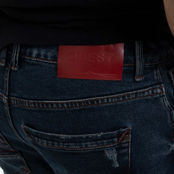 JEANS 5 BOLSILLOS COLOR AZUL OSCURO