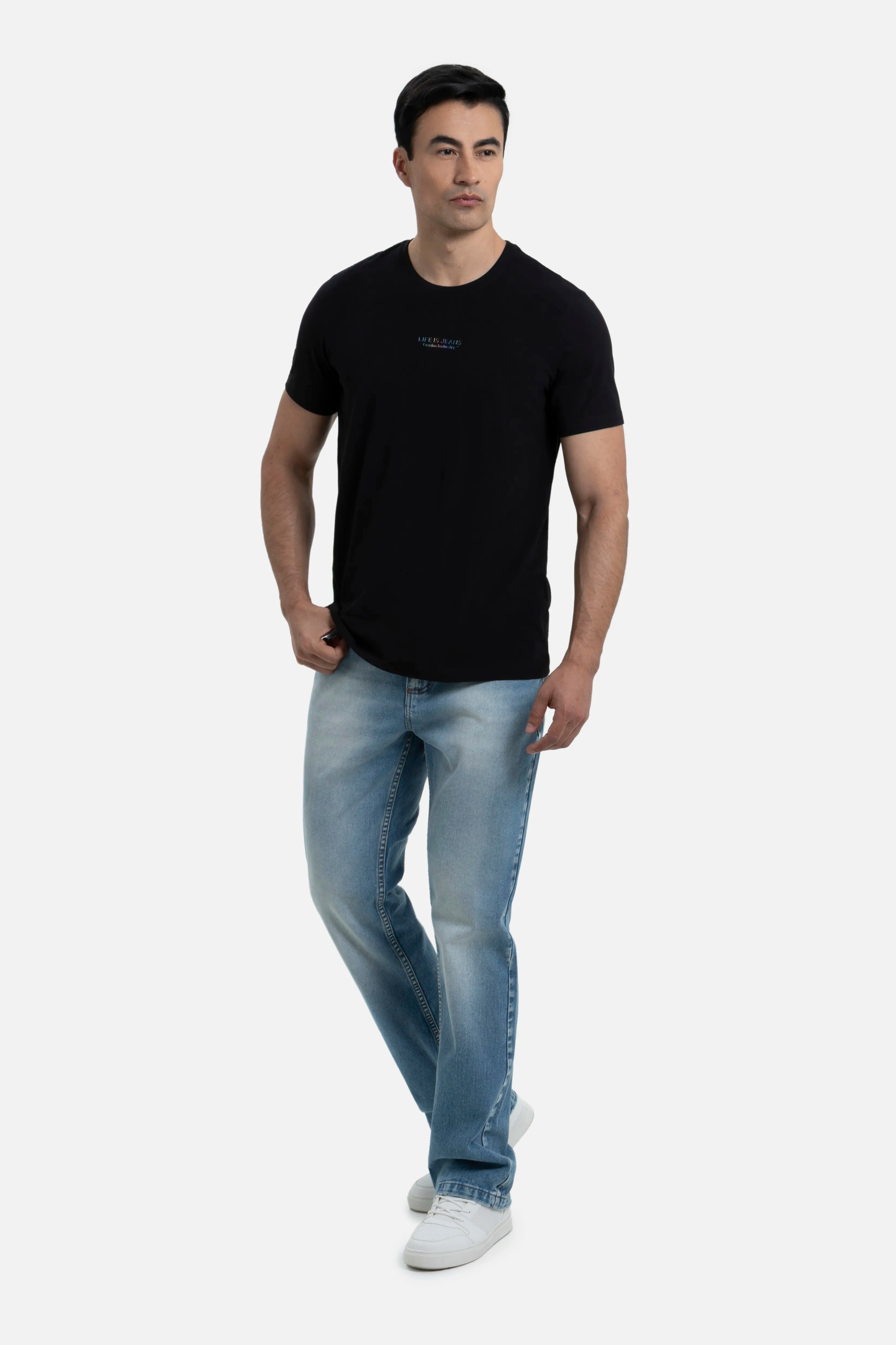 JEANS 5 BOLSILLOS COLOR AZUL MEDIO