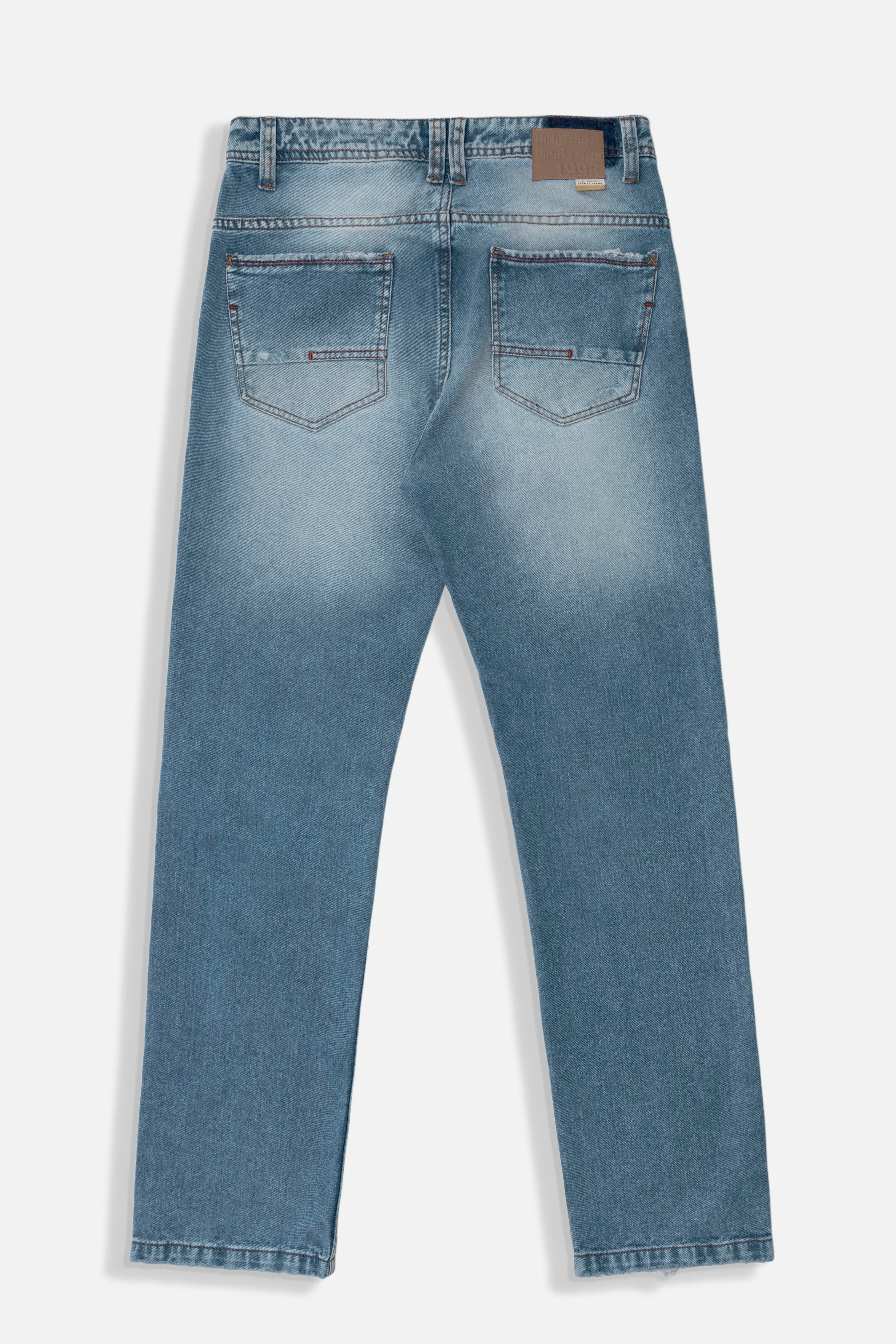 JEANS 5 BOLSILLOS COLOR AZUL MEDIO