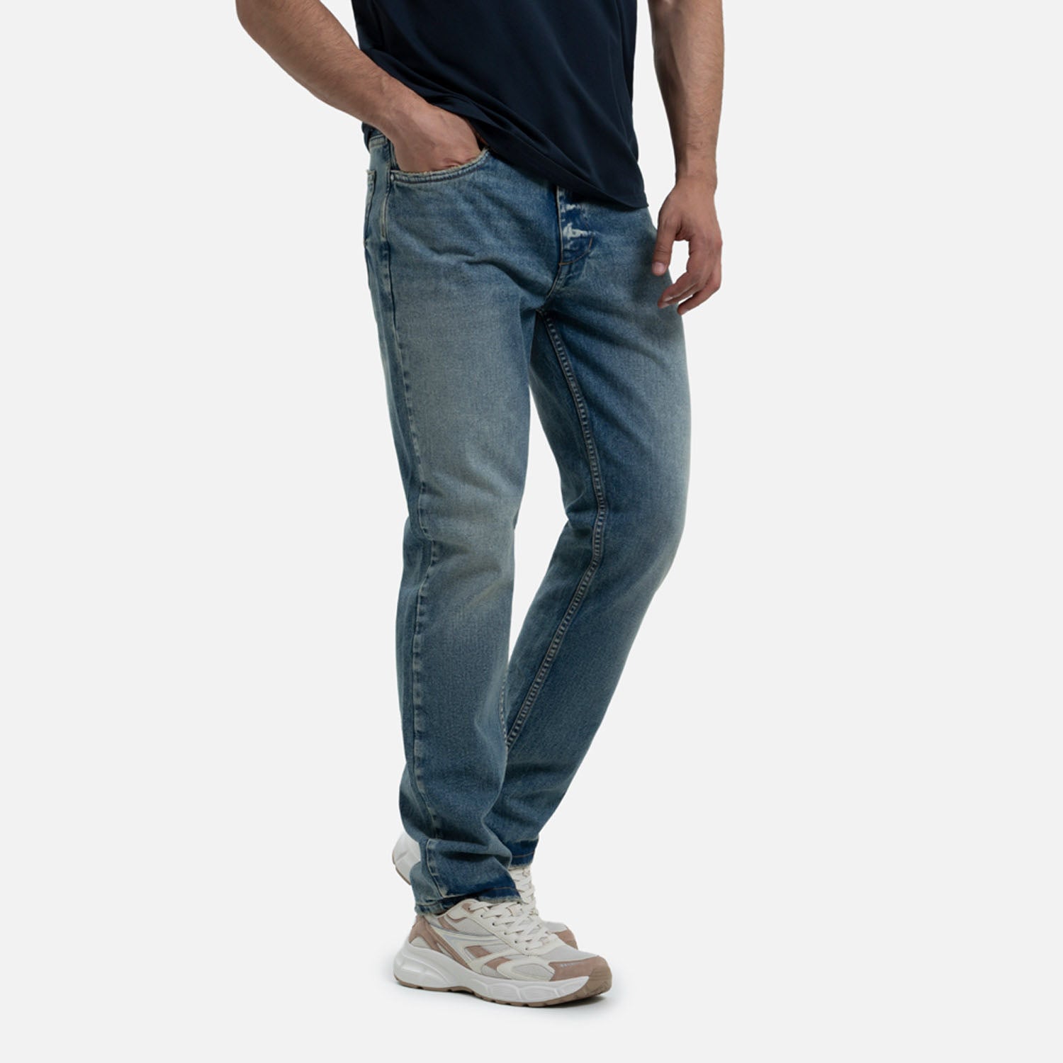 JEANS 5 BOLSILLOS COLOR AZUL MEDIO