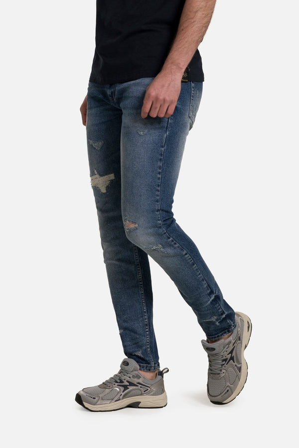 JEANS 5 BOLSILLOS COLOR AZUL MEDIO