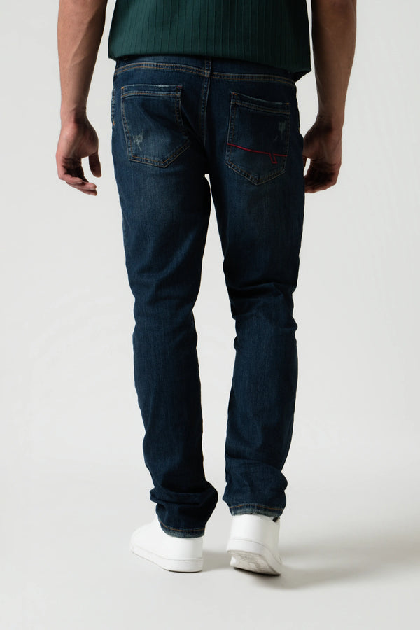 JEANS 5 BOLSILLOS COLOR AZUL MEDIO