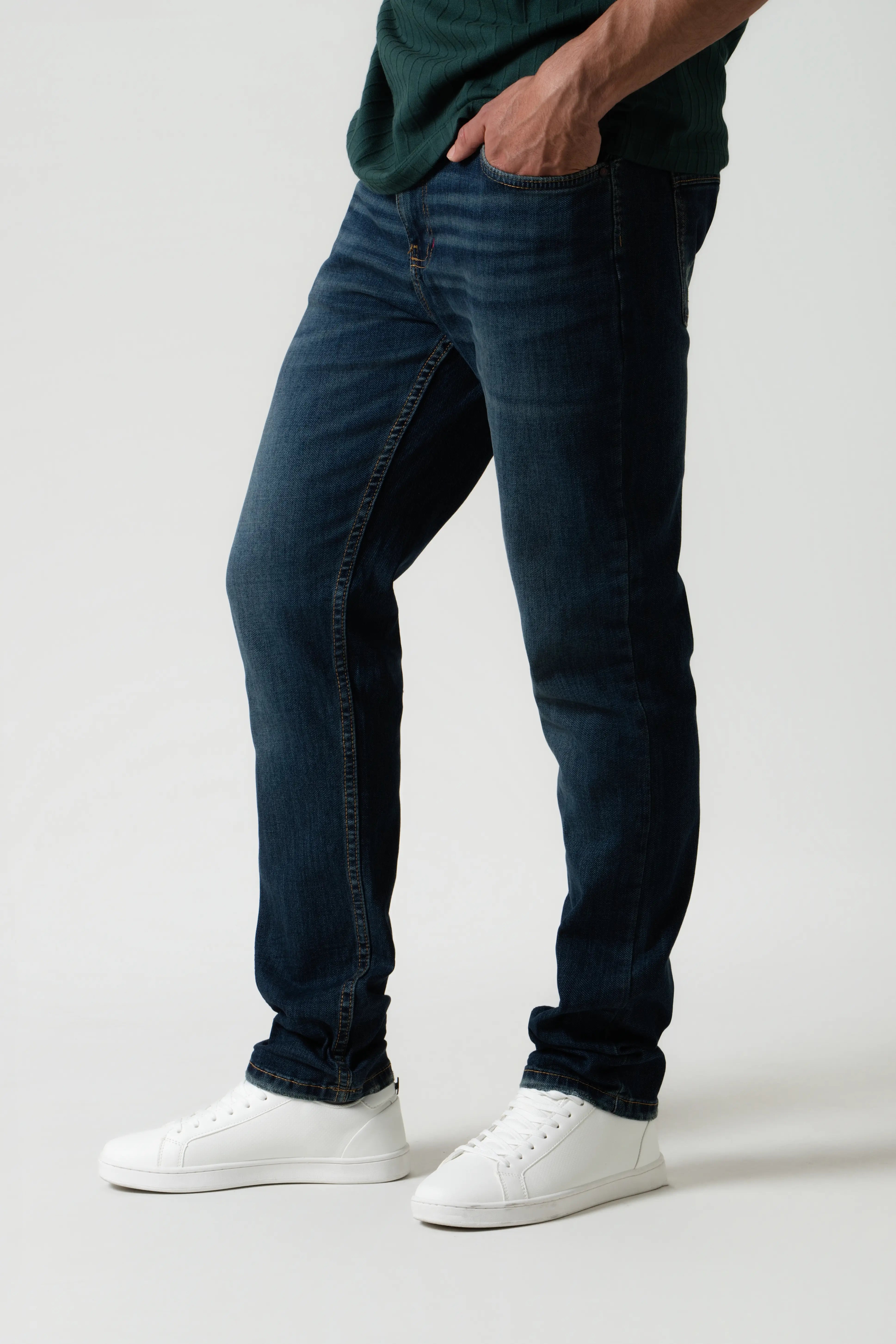 JEANS 5 BOLSILLOS COLOR AZUL MEDIO