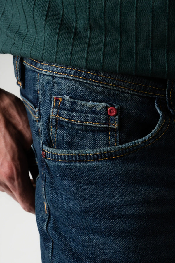 JEANS 5 BOLSILLOS COLOR AZUL MEDIO