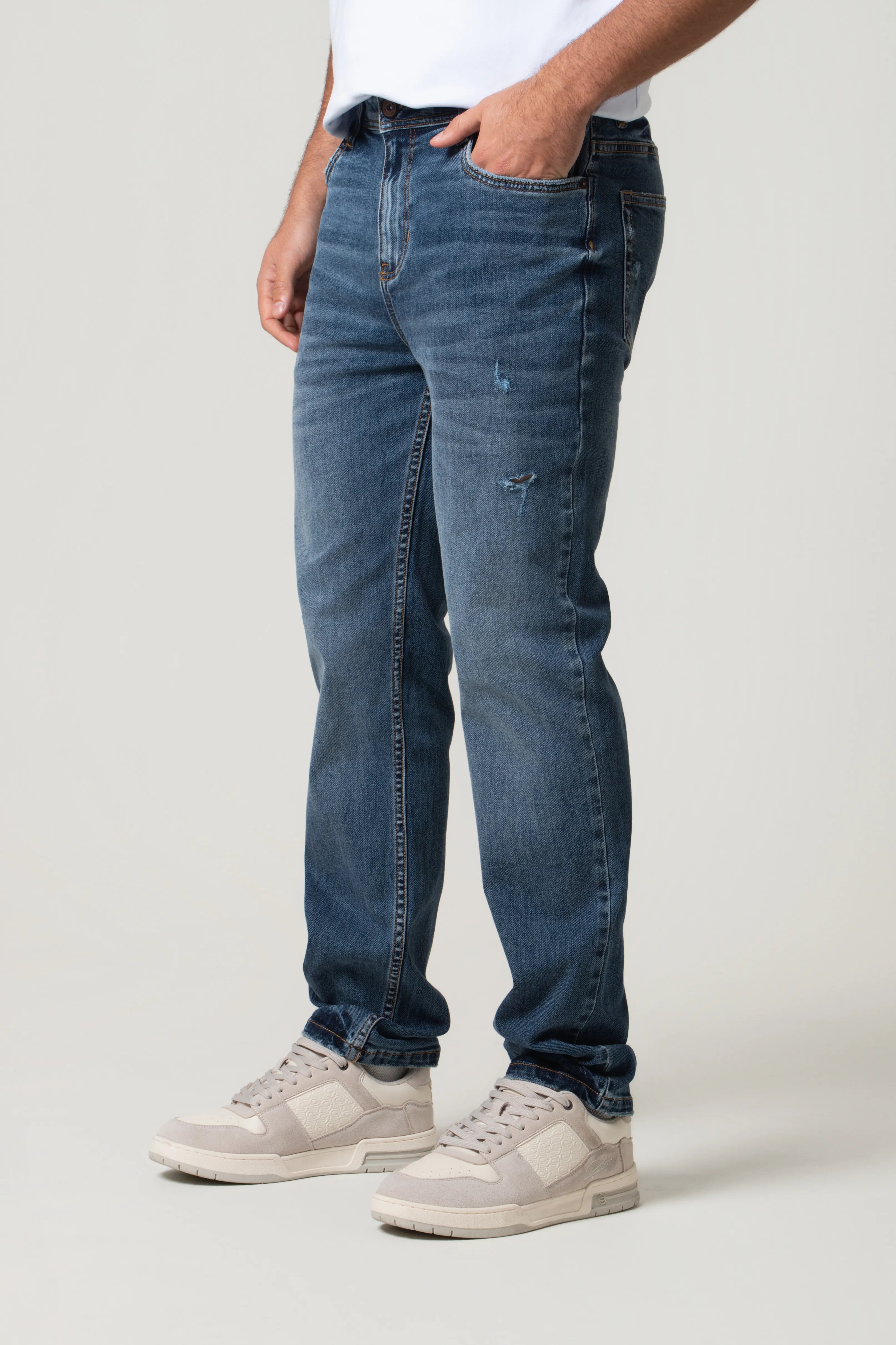 JEANS 5 BOLSILLOS COLOR AZUL OSCURO