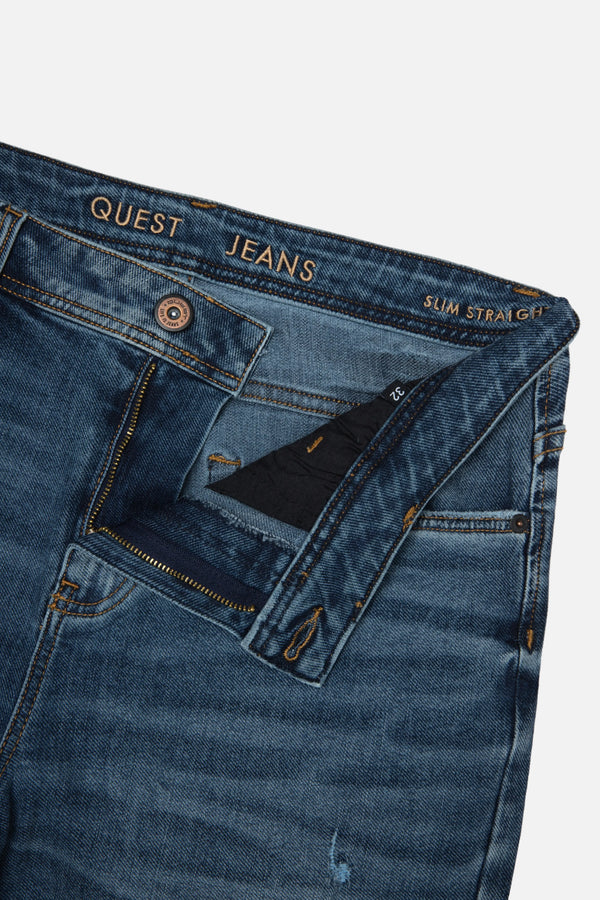 JEANS 5 BOLSILLOS COLOR AZUL OSCURO