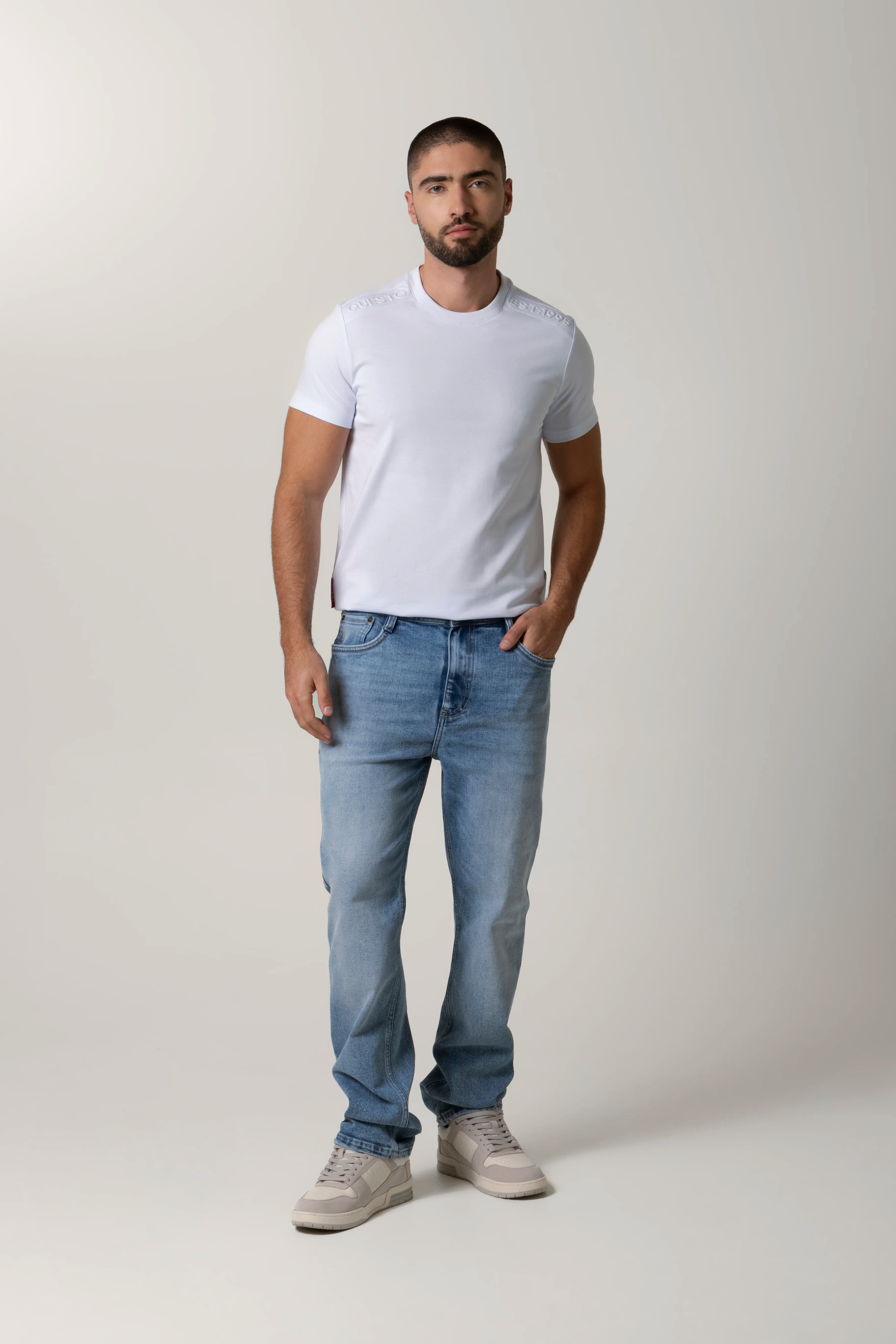 JEANS 5 BOLSILLOS COLOR AZUL MEDIO