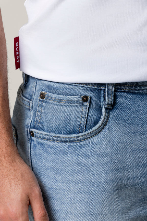 JEANS 5 BOLSILLOS COLOR AZUL MEDIO