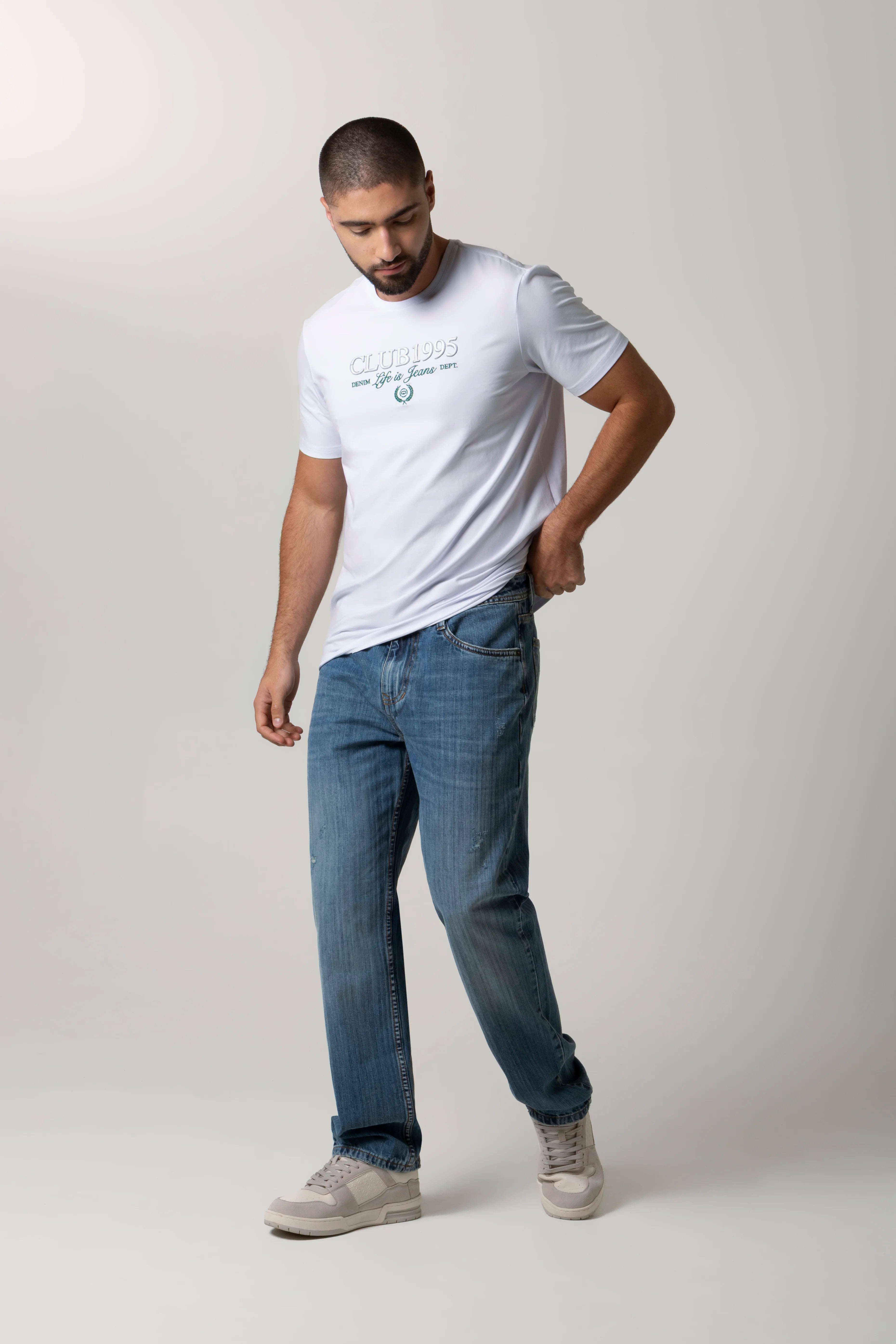 JEANS 5 BOLSILLOS COLOR AZUL MEDIO