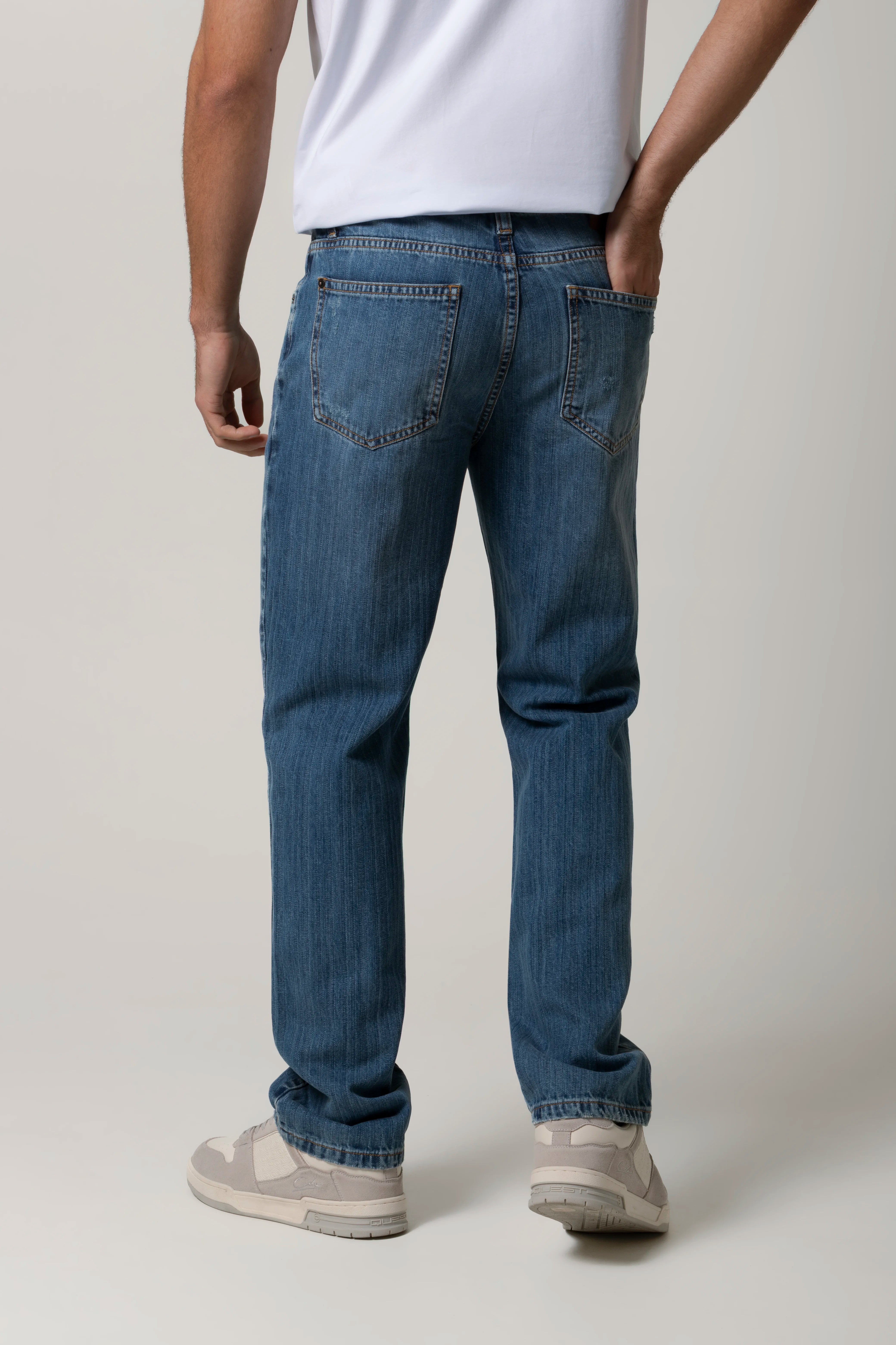 JEANS 5 BOLSILLOS COLOR AZUL MEDIO