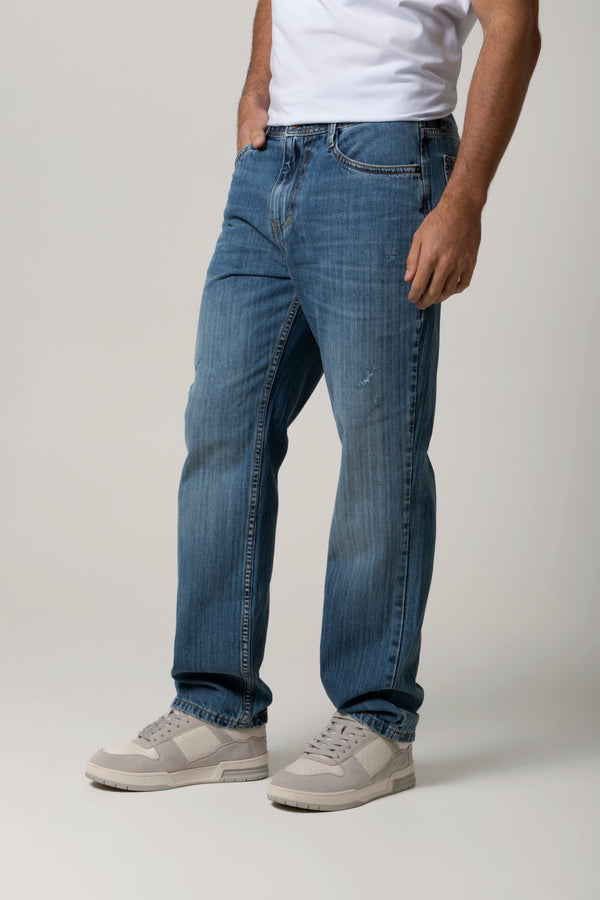 JEANS 5 BOLSILLOS COLOR AZUL MEDIO