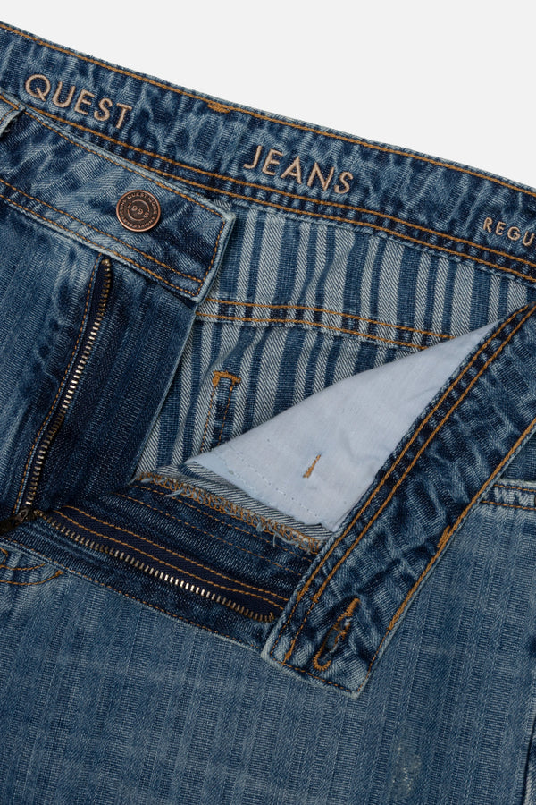 JEANS 5 BOLSILLOS COLOR AZUL MEDIO