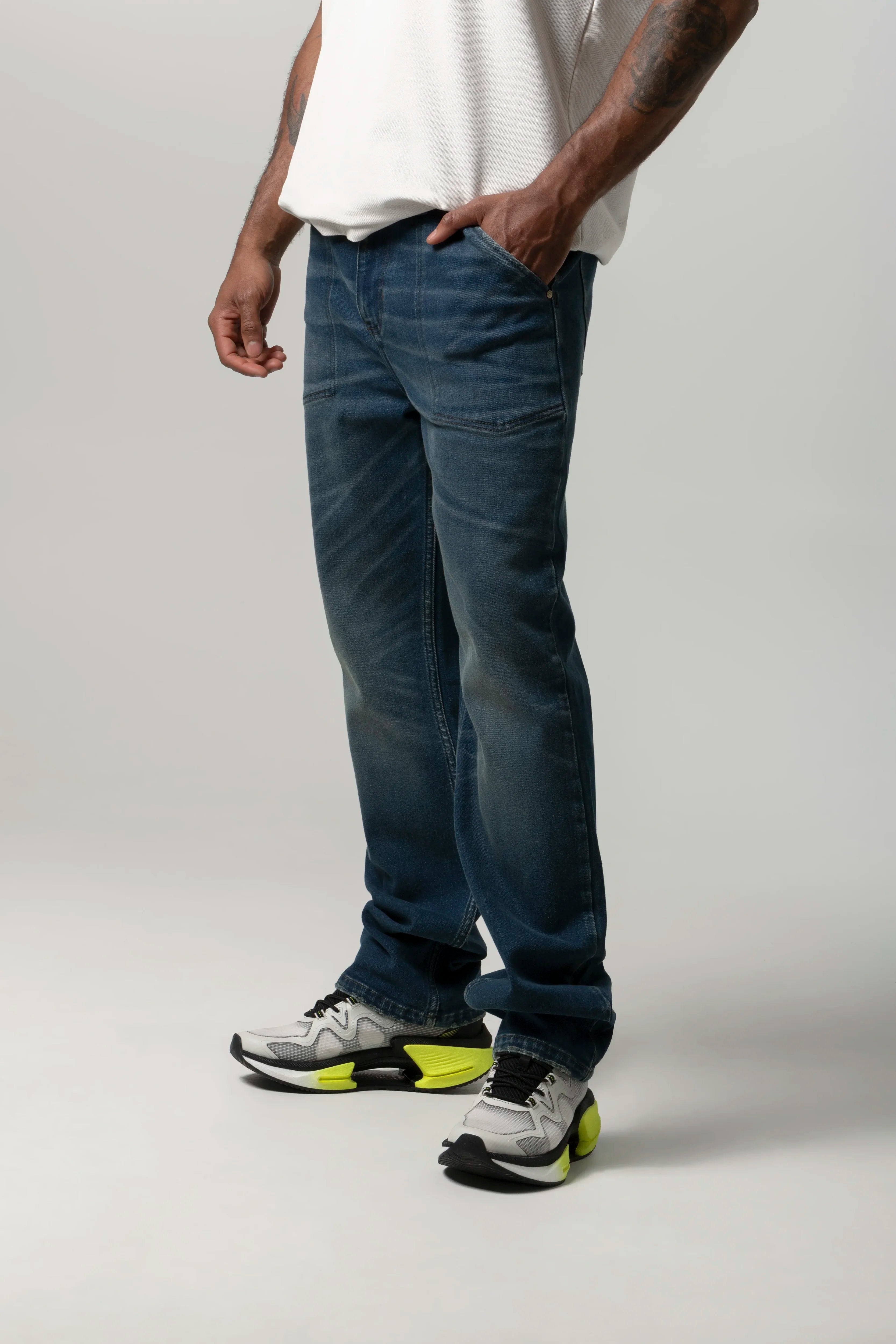 JEANS 5 BOLSILLOS COLOR AZUL OSCURO