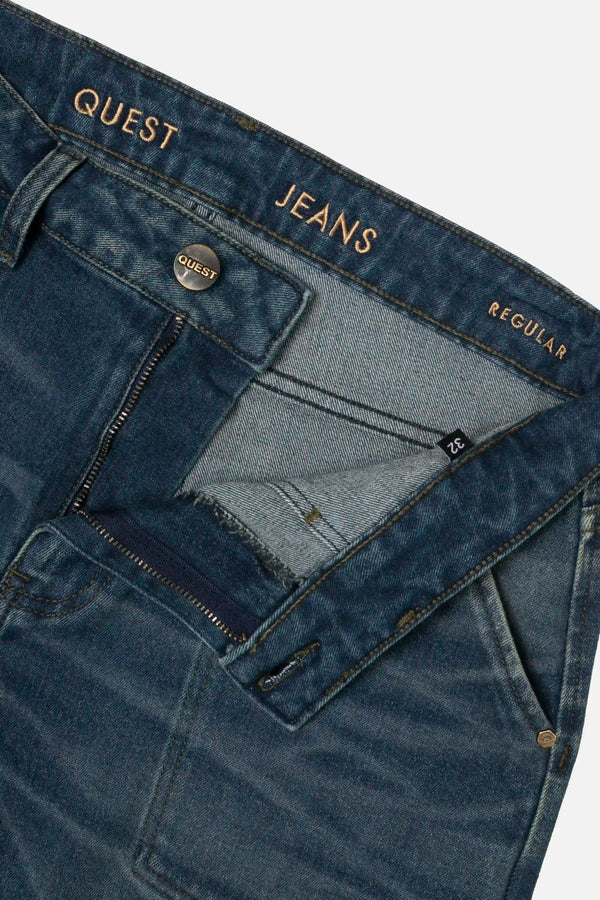 JEANS 5 BOLSILLOS COLOR AZUL OSCURO