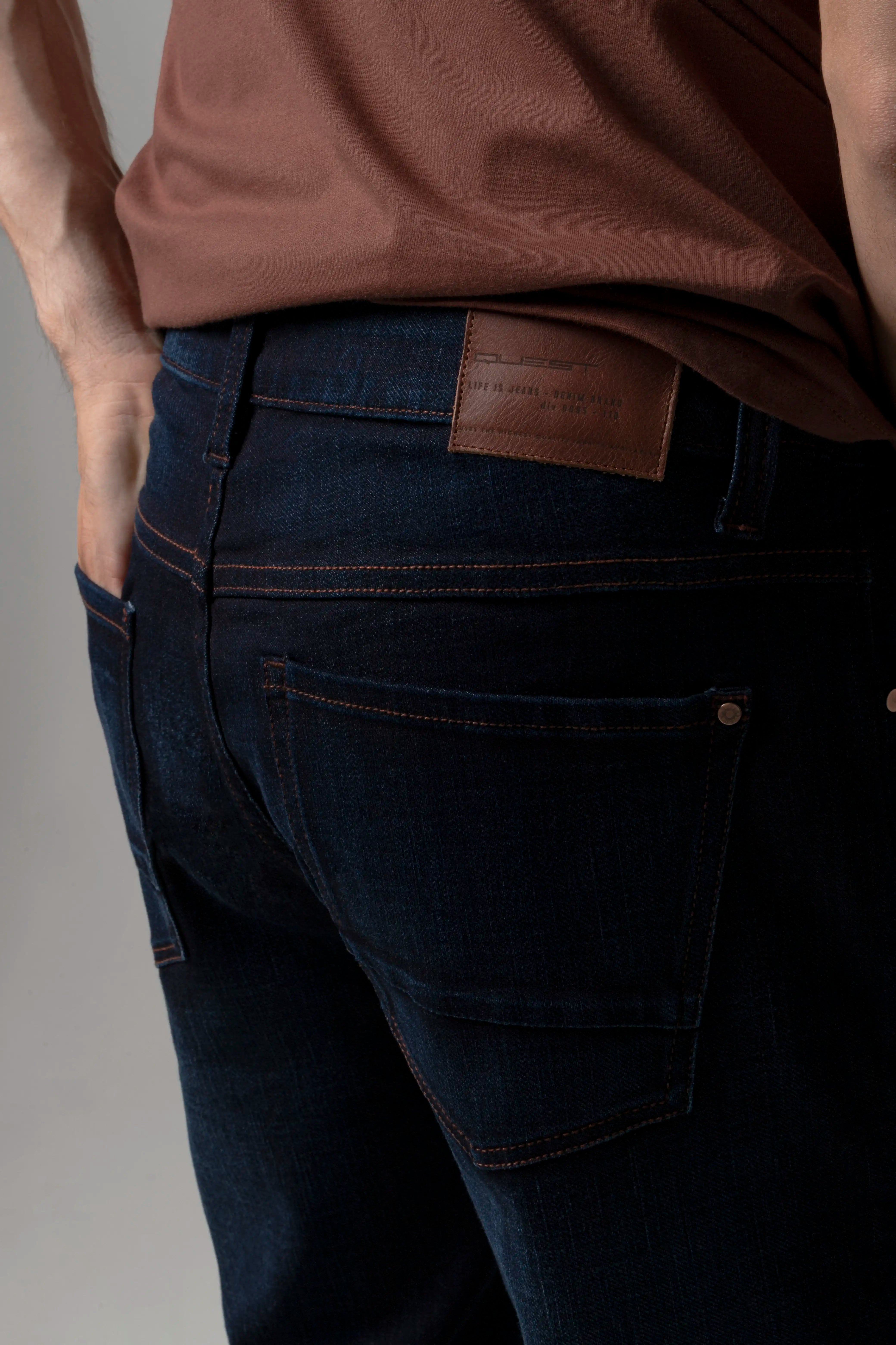 JEANS 5 BOLSILLOS COLOR AZUL OSCURO