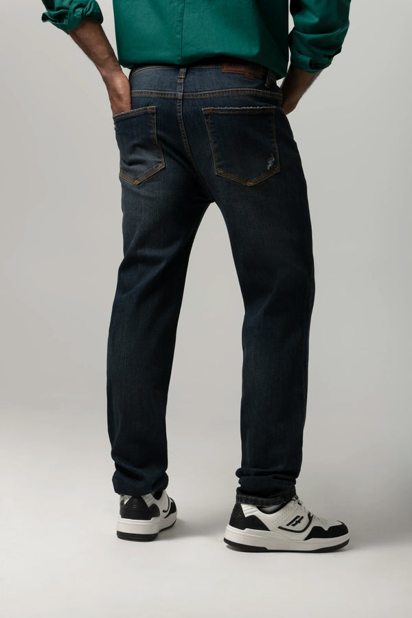 JEANS 5 BOLSILLOS COLOR AZUL OSCURO