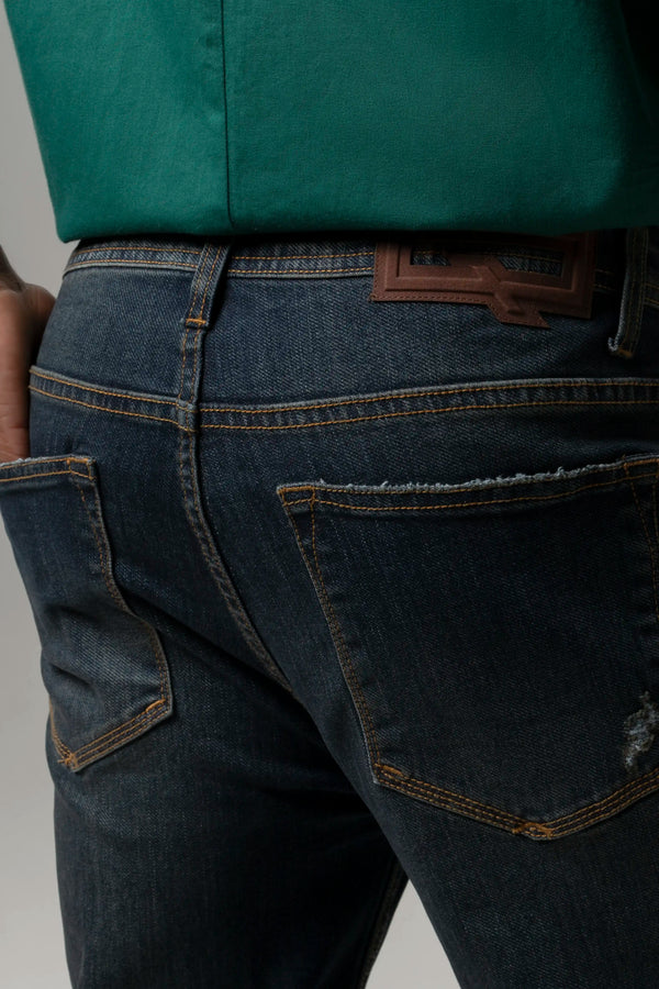 JEANS 5 BOLSILLOS COLOR AZUL OSCURO