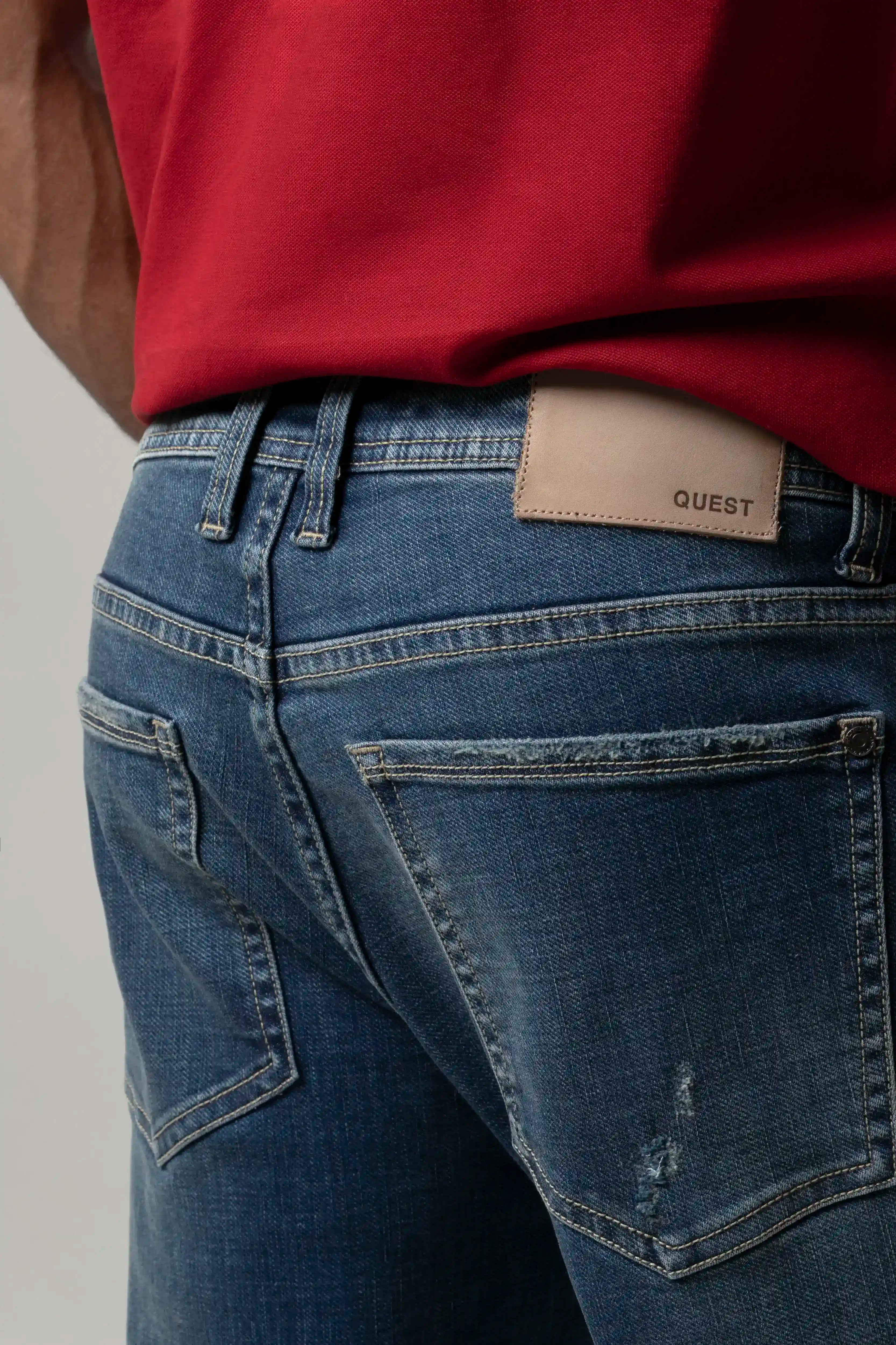 JEANS 5 BOLSILLOS COLOR AZUL MEDIO