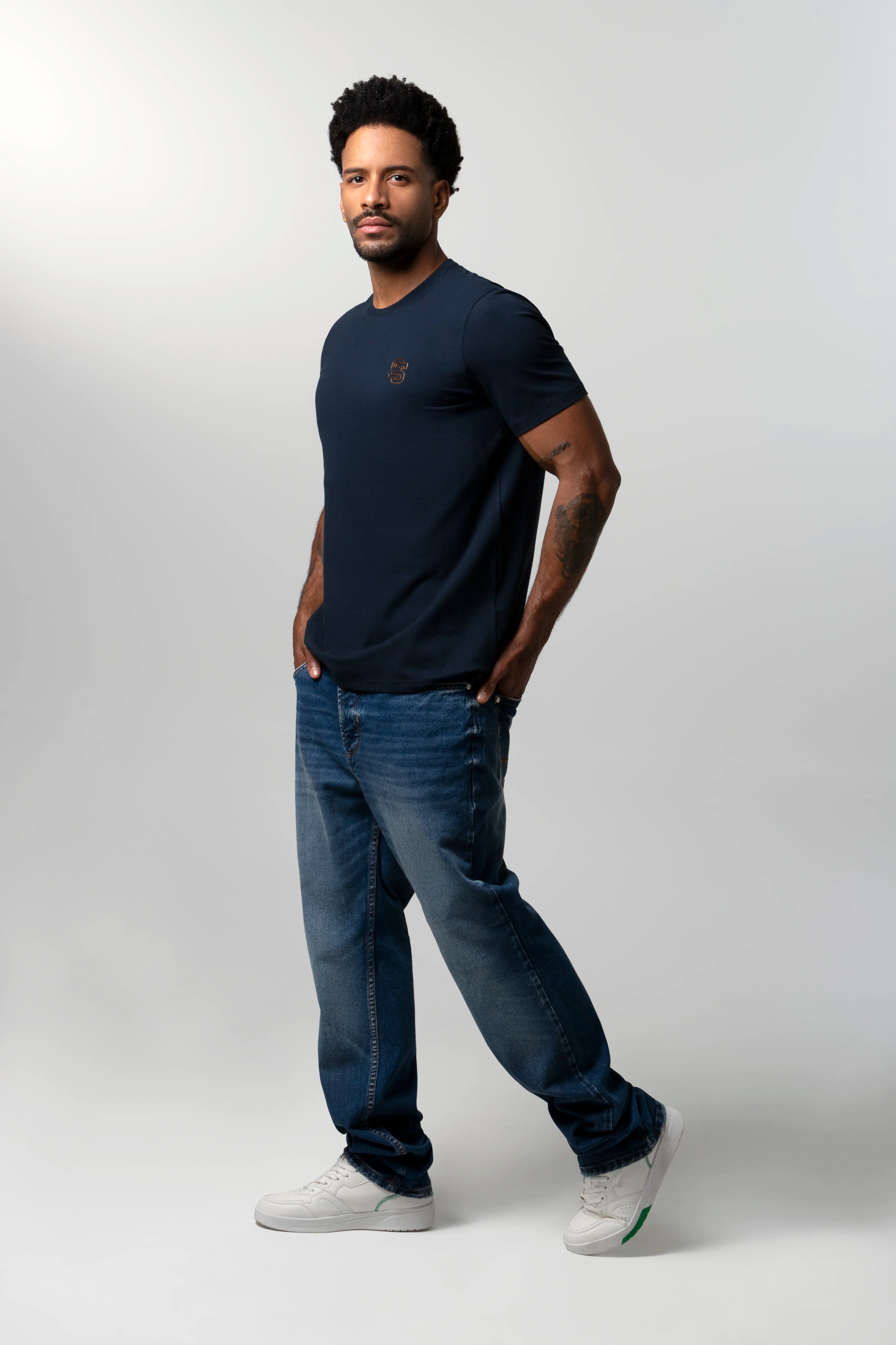 JEANS 5 BOLSILLOS COLOR AZUL OSCURO