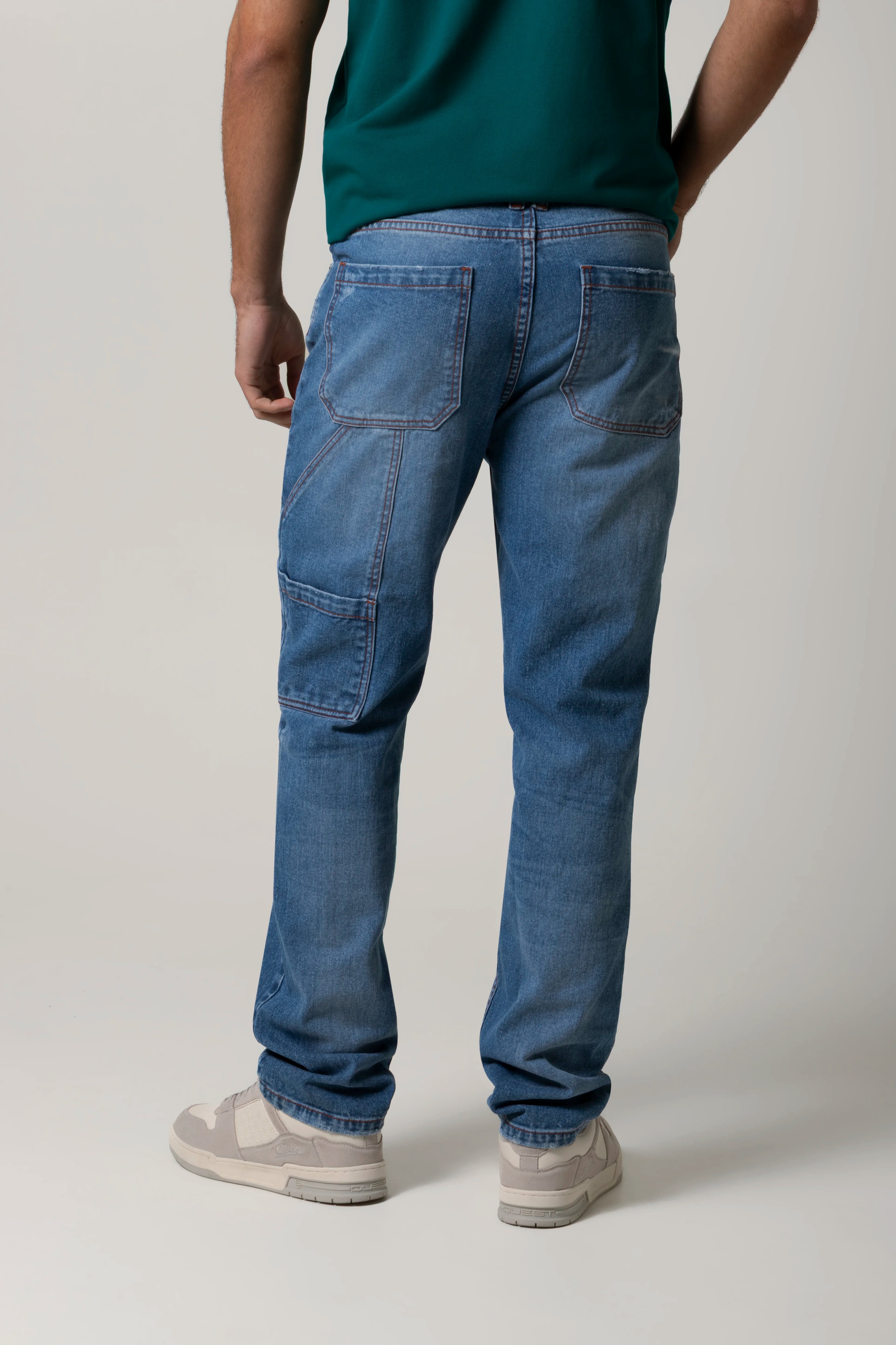JEANS 5 BOLSILLOS COLOR AZUL MEDIO