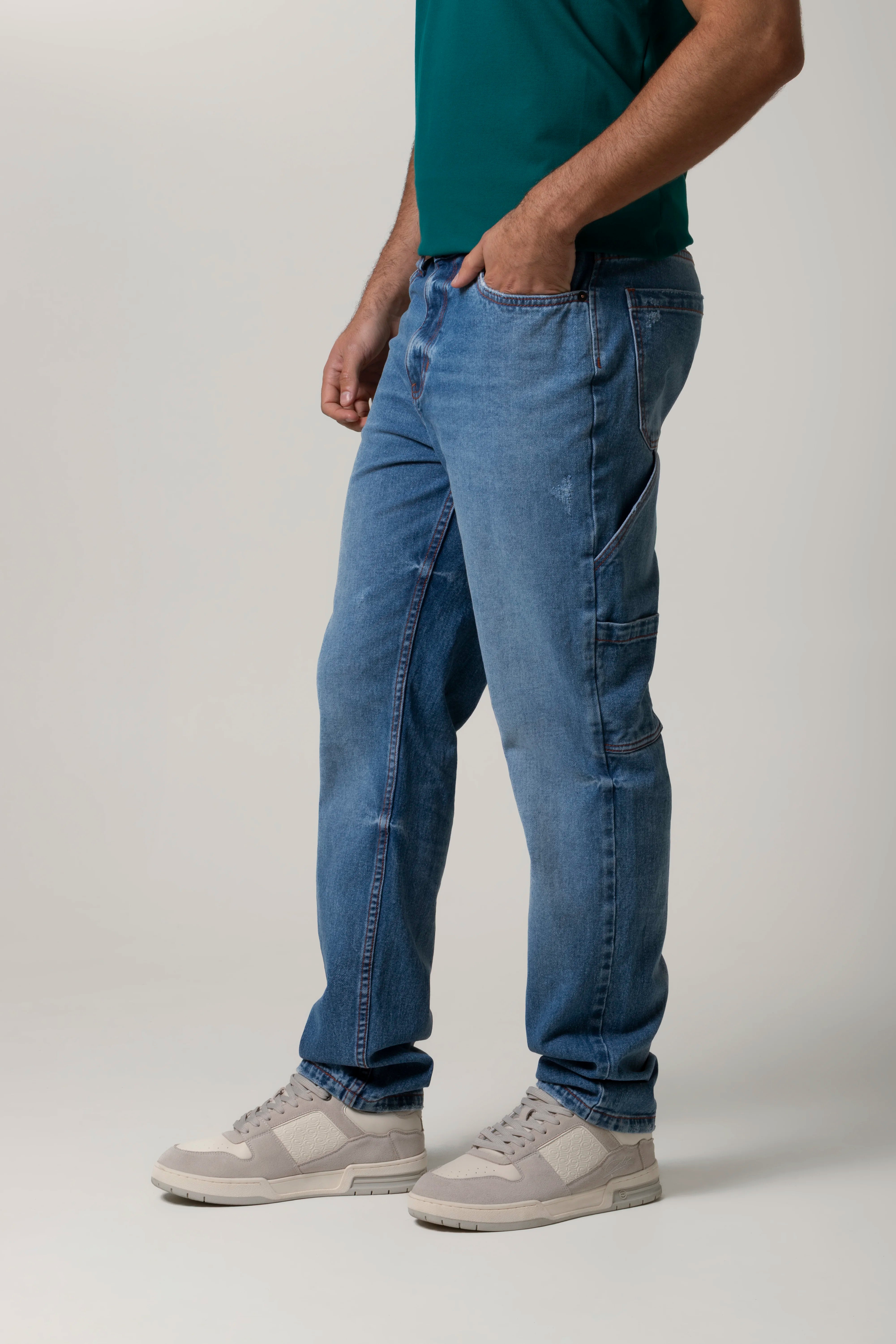 JEANS 5 BOLSILLOS COLOR AZUL MEDIO