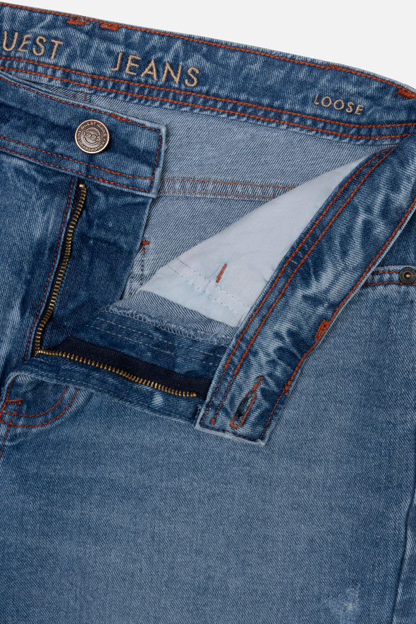 JEANS 5 BOLSILLOS COLOR AZUL MEDIO
