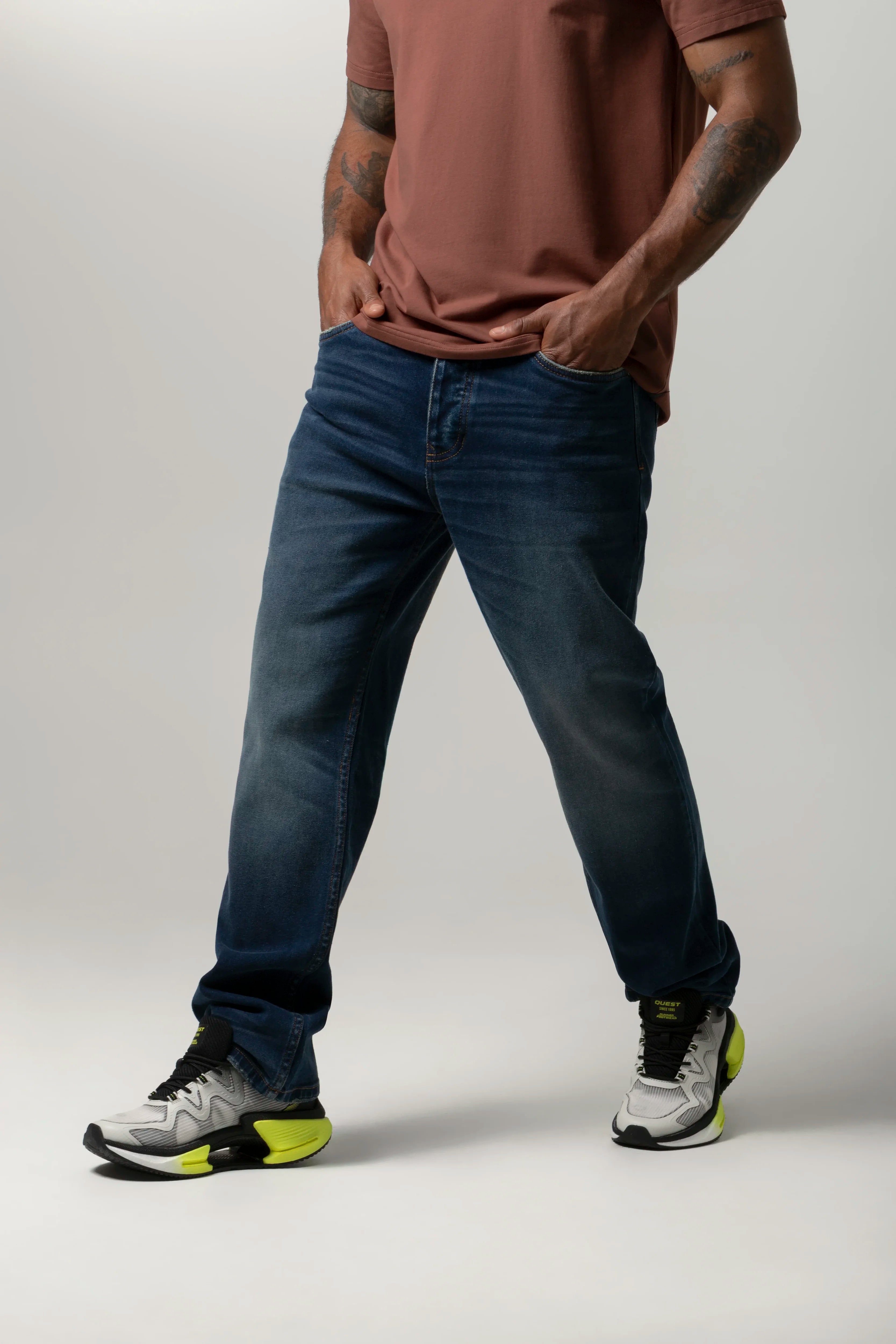 JEANS 5 BOLSILLOS COLOR AZUL OSCURO