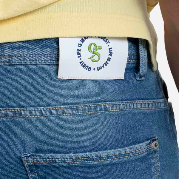 JEANS 5 BOLSILLOS COLOR AZUL MEDIO