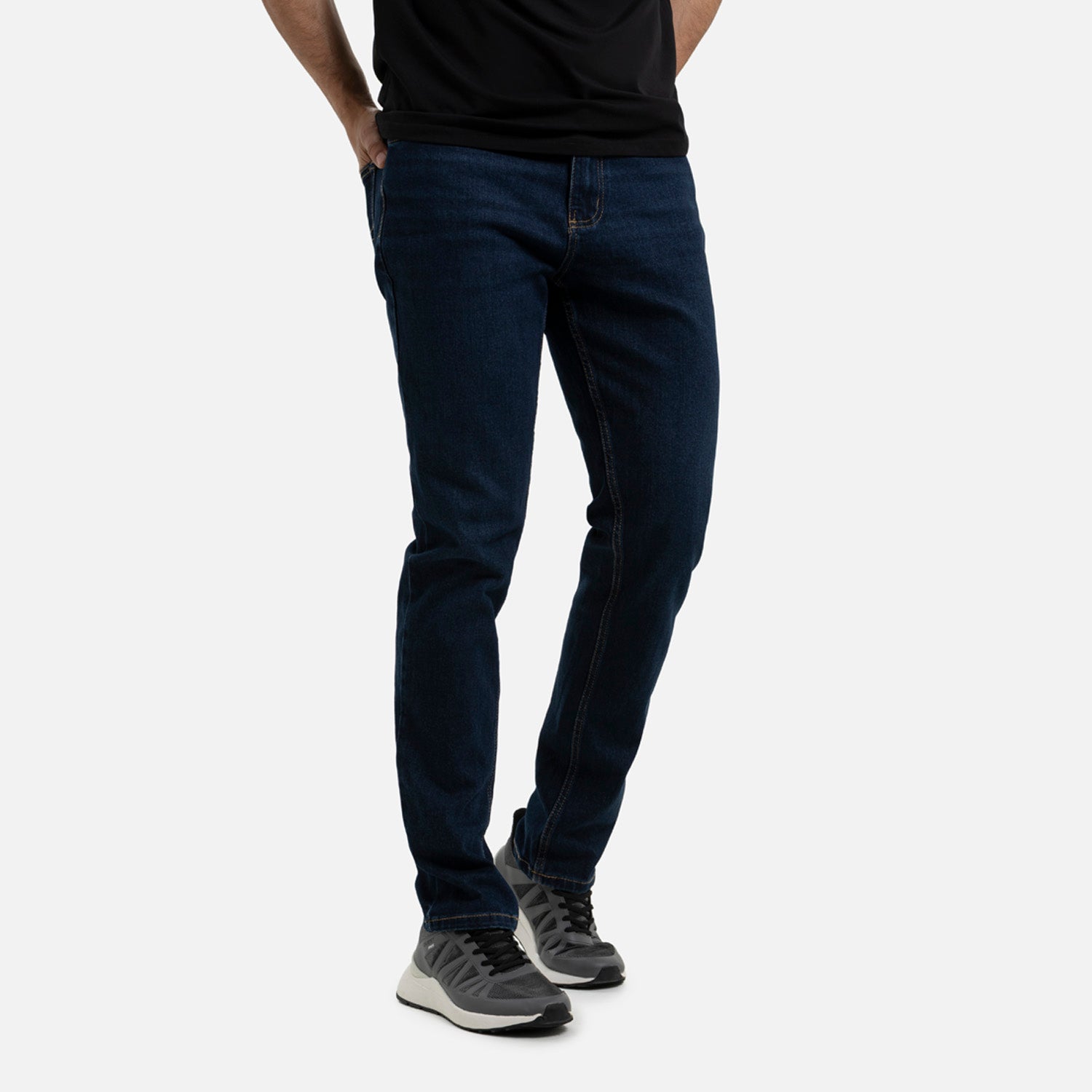 JEANS 5 BOLSILLOS COLOR AZUL OSCURO