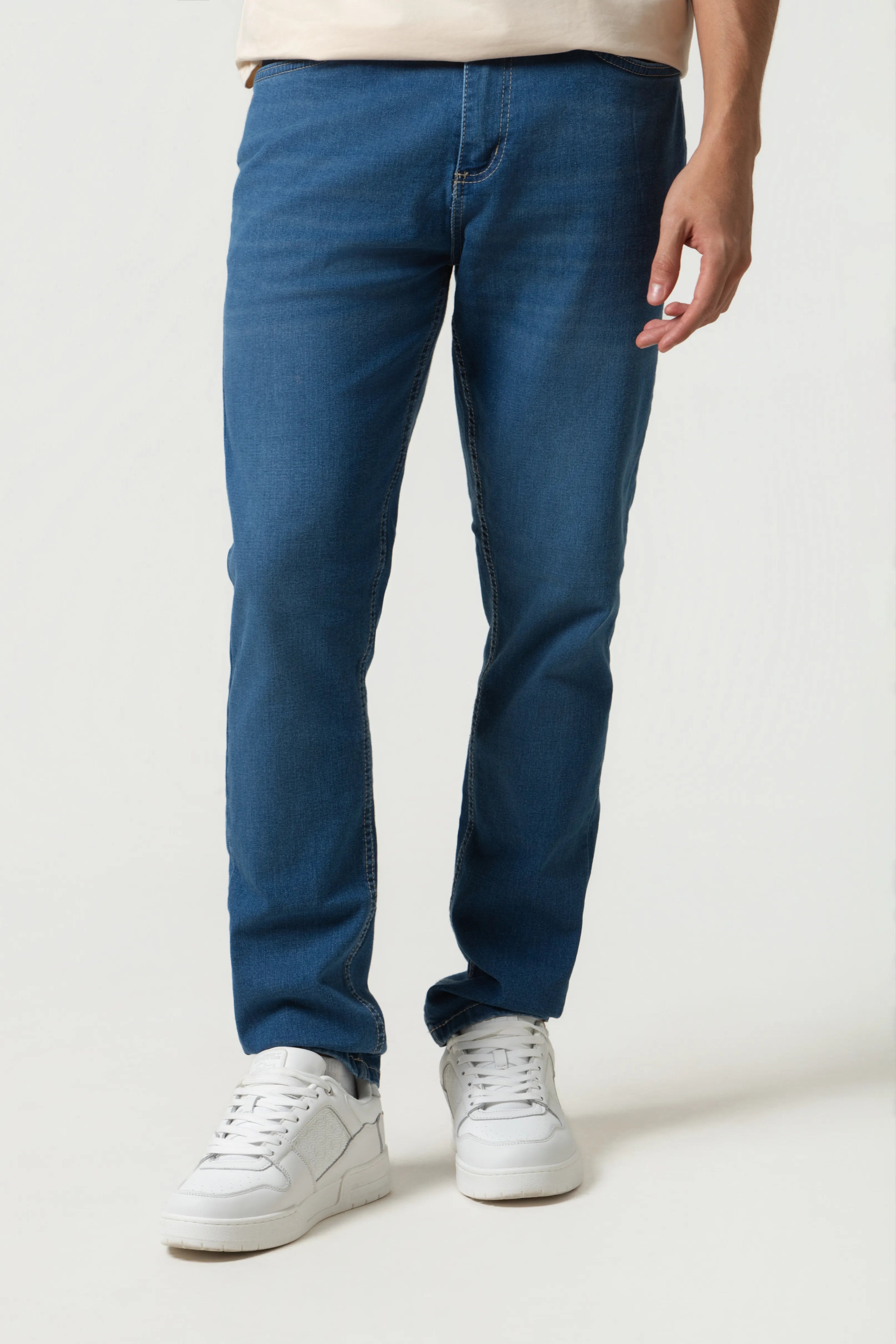 JEANS 5 BOLSILLOS COLOR AZUL MEDIO