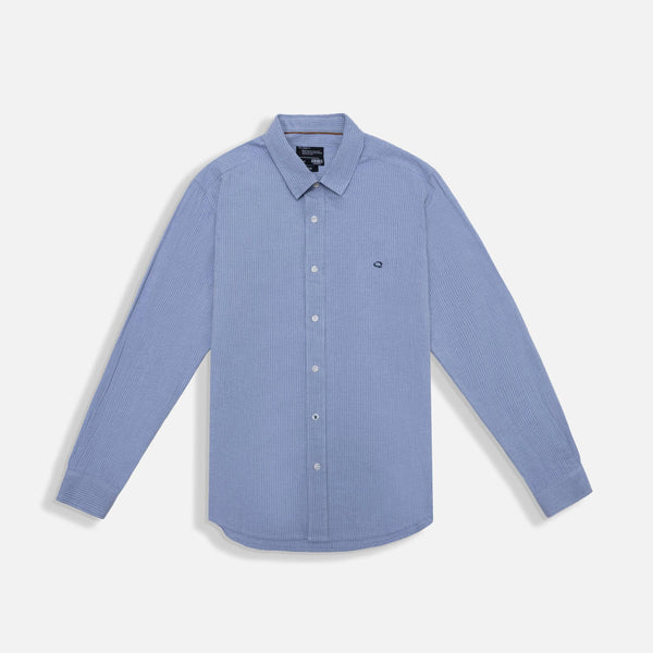 CAMISA MANGA LARGA COLOR AZUL OSCURO