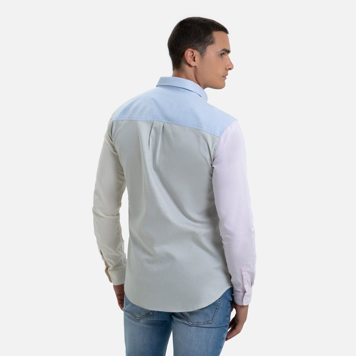 CAMISA MANGA LARGA COLOR AZUL CLARO