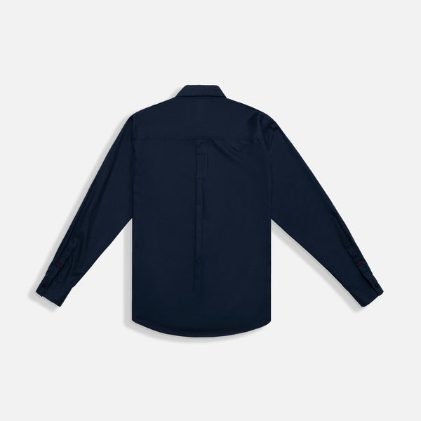 CAMISA MANGA LARGA COLOR AZUL OSCURO