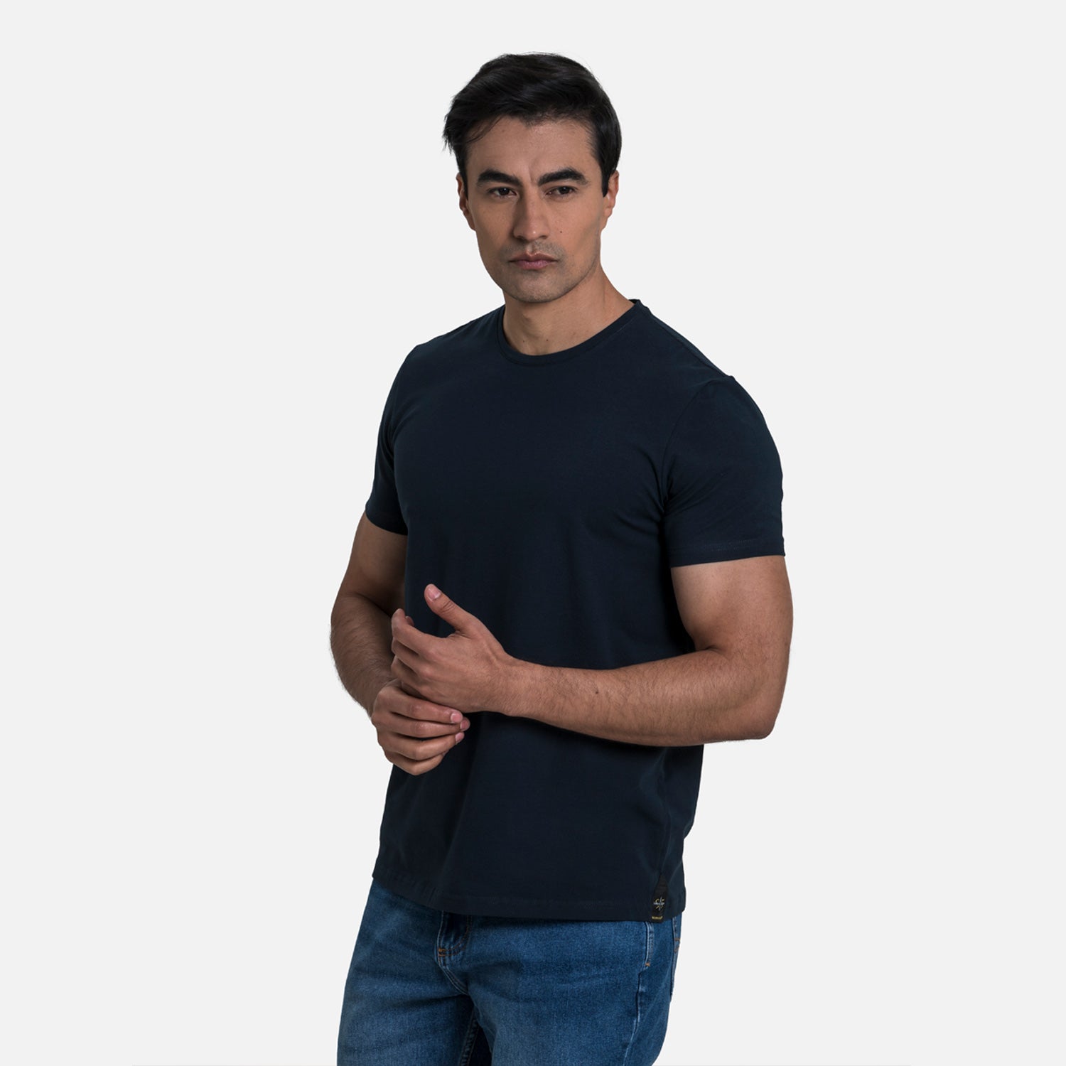 PLAYERA SLIM MANGA CORTA COLOR AZUL OSCURO
