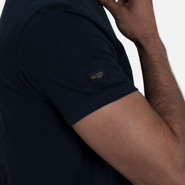 PLAYERA SLIM MANGA CORTA COLOR AZUL OSCURO