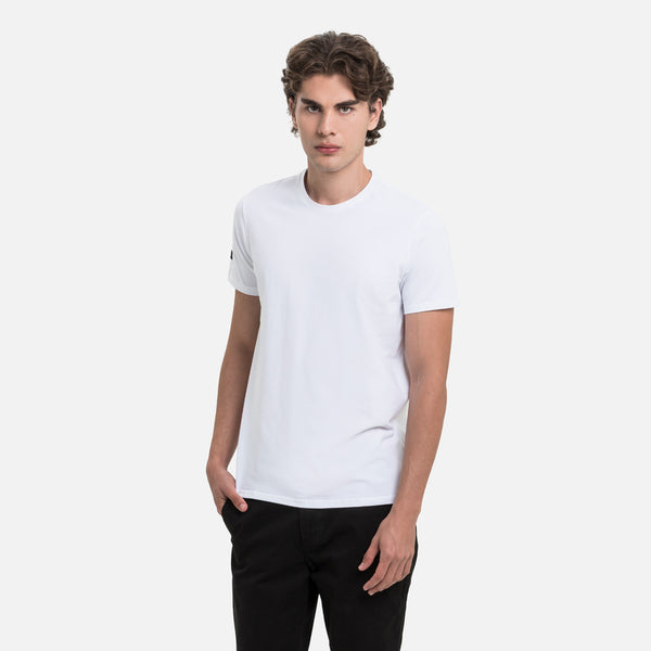 PLAYERA SLIM MANGA CORTA COLOR BLANCO OPTICO