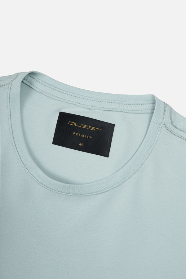 PLAYERA SLIM MANGA CORTA COLOR VERDE MENTA EMPOLVADO