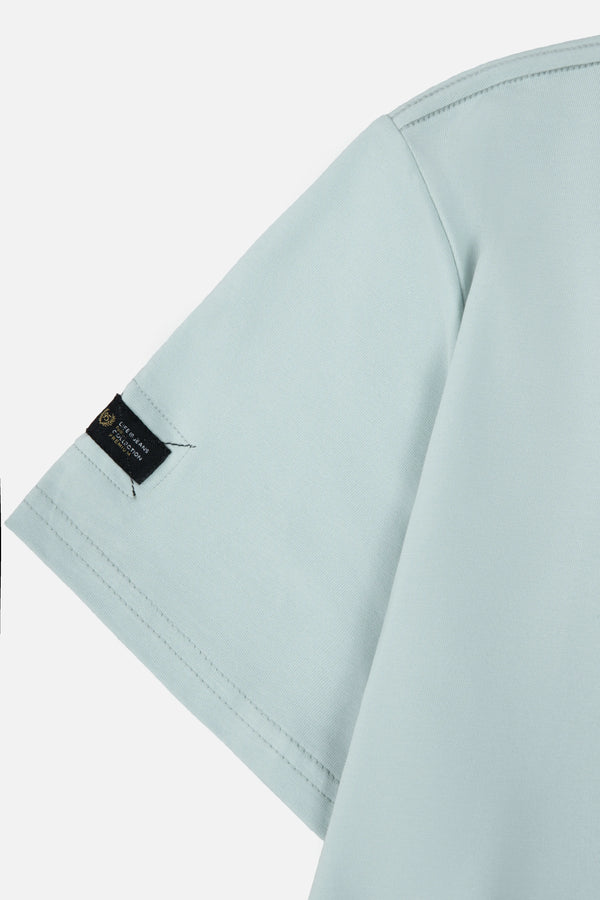 PLAYERA SLIM MANGA CORTA COLOR VERDE MENTA EMPOLVADO