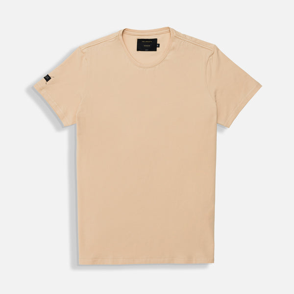 PLAYERA SLIM MANGA CORTA COLOR BEIGE MEDIO