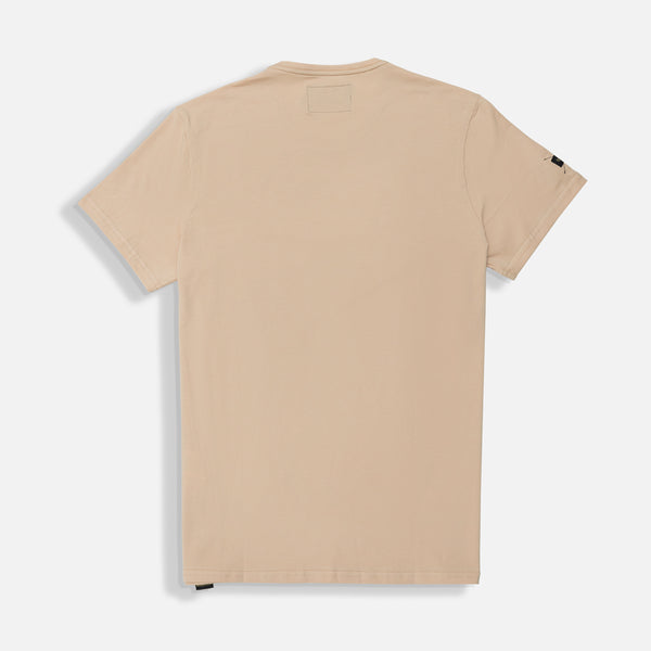 PLAYERA SLIM MANGA CORTA COLOR BEIGE MEDIO
