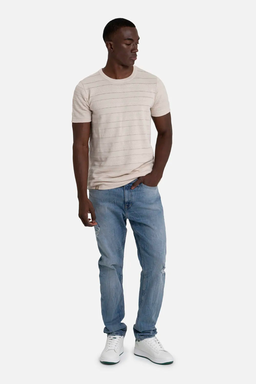 PLAYERA MANGA CORTA COLOR IVORY