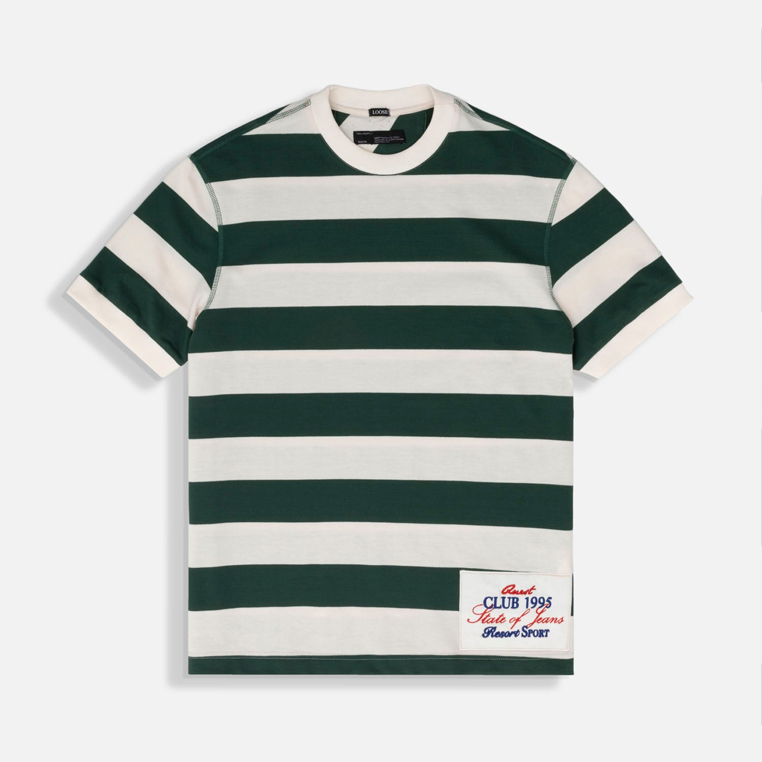 PLAYERA MANGA CORTA COLOR VERDE TENIS-IVORY MARFIL - Quest México