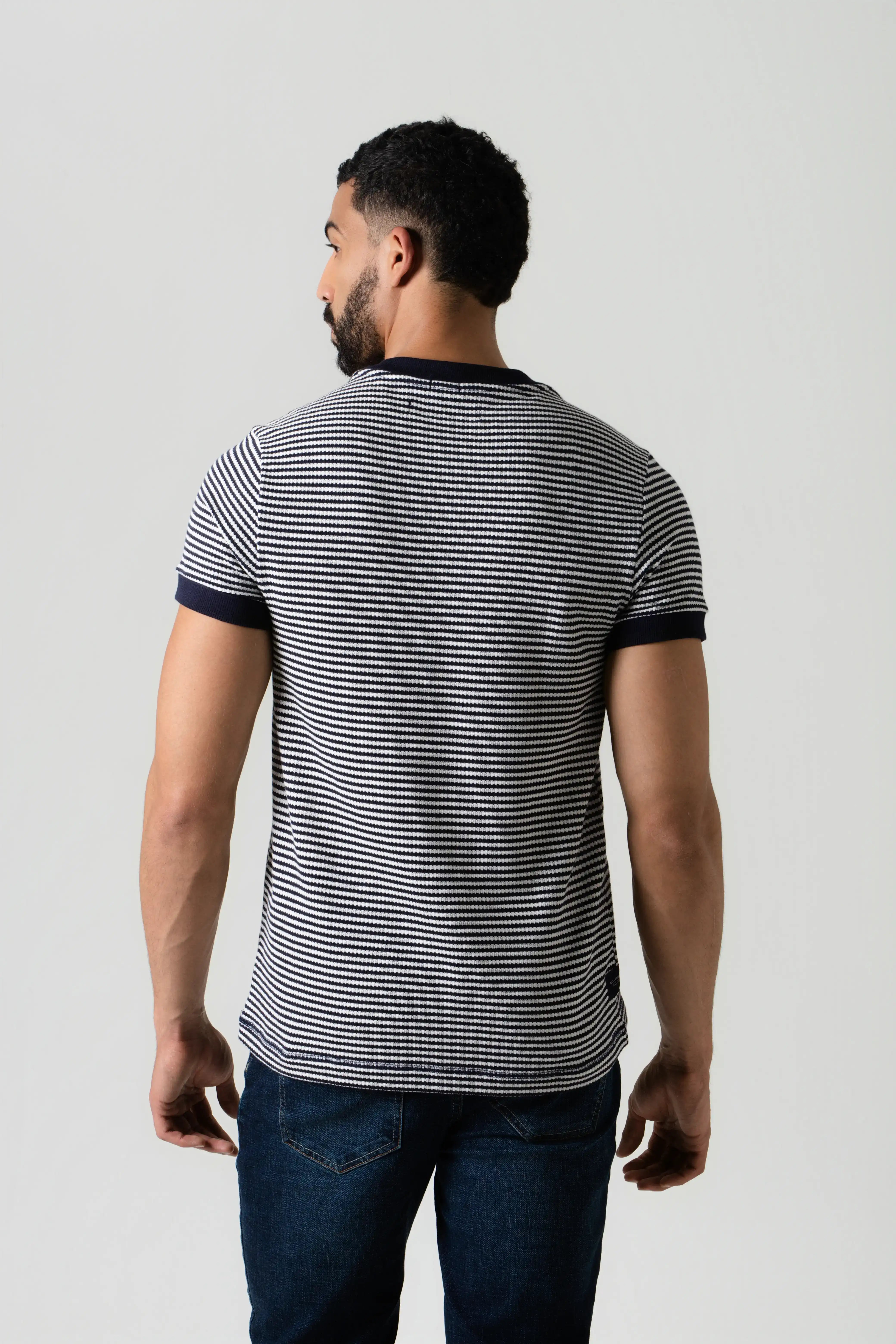 PLAYERA MANGA CORTA COLOR AZUL OSCURO