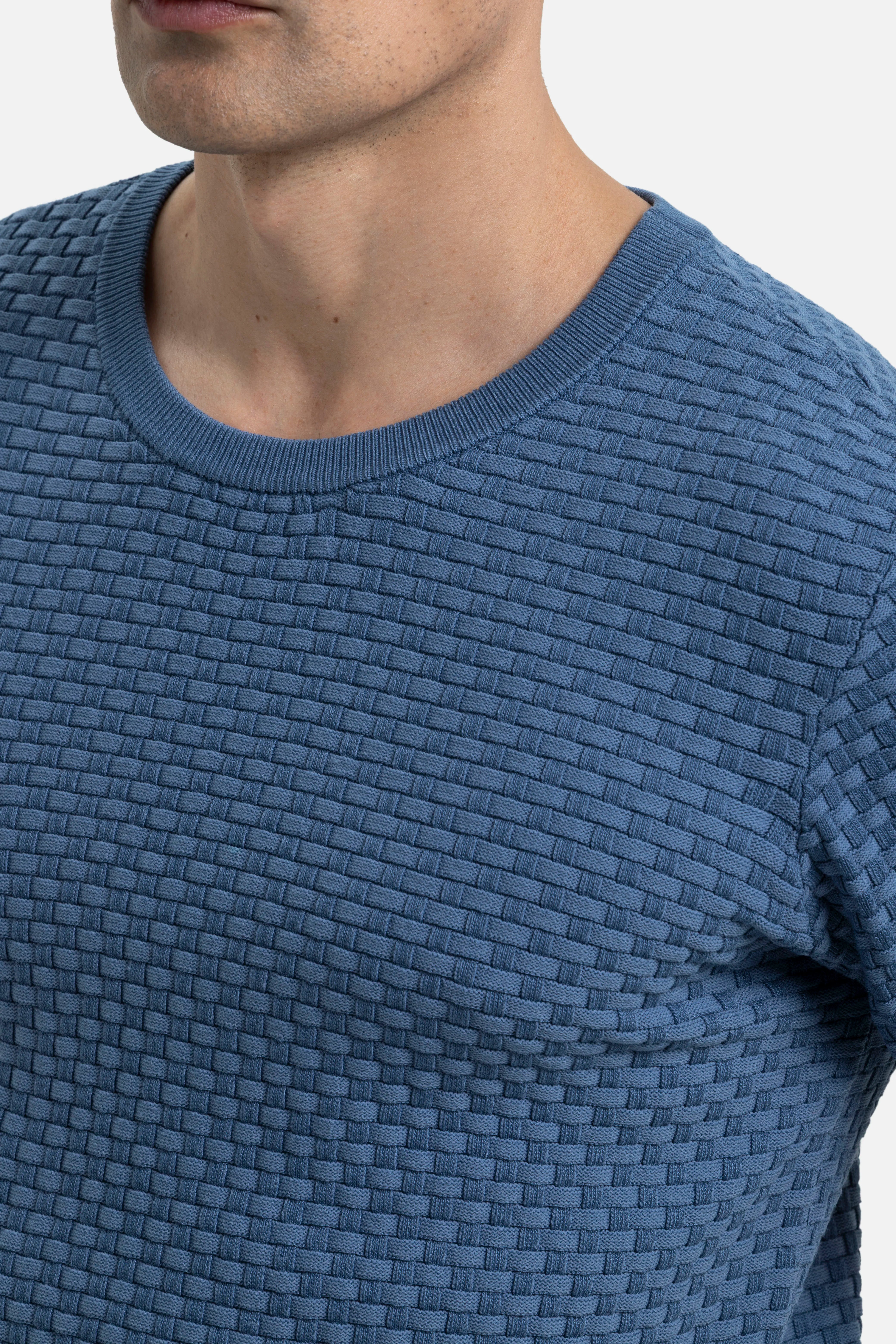 PLAYERA MANGA CORTA COLOR AZUL INDIGO