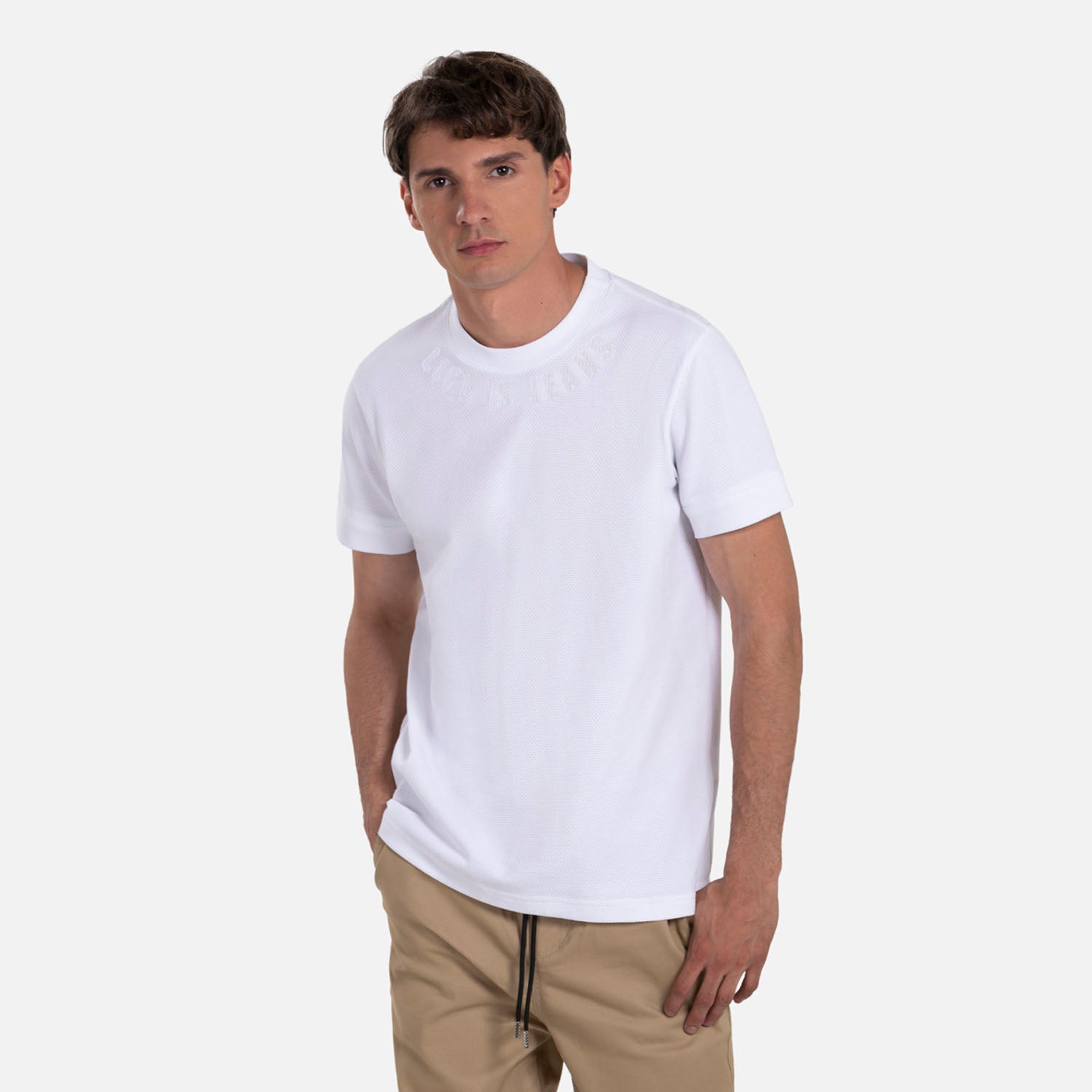 PLAYERA MANGA CORTA COLOR BLANCO BLANCO