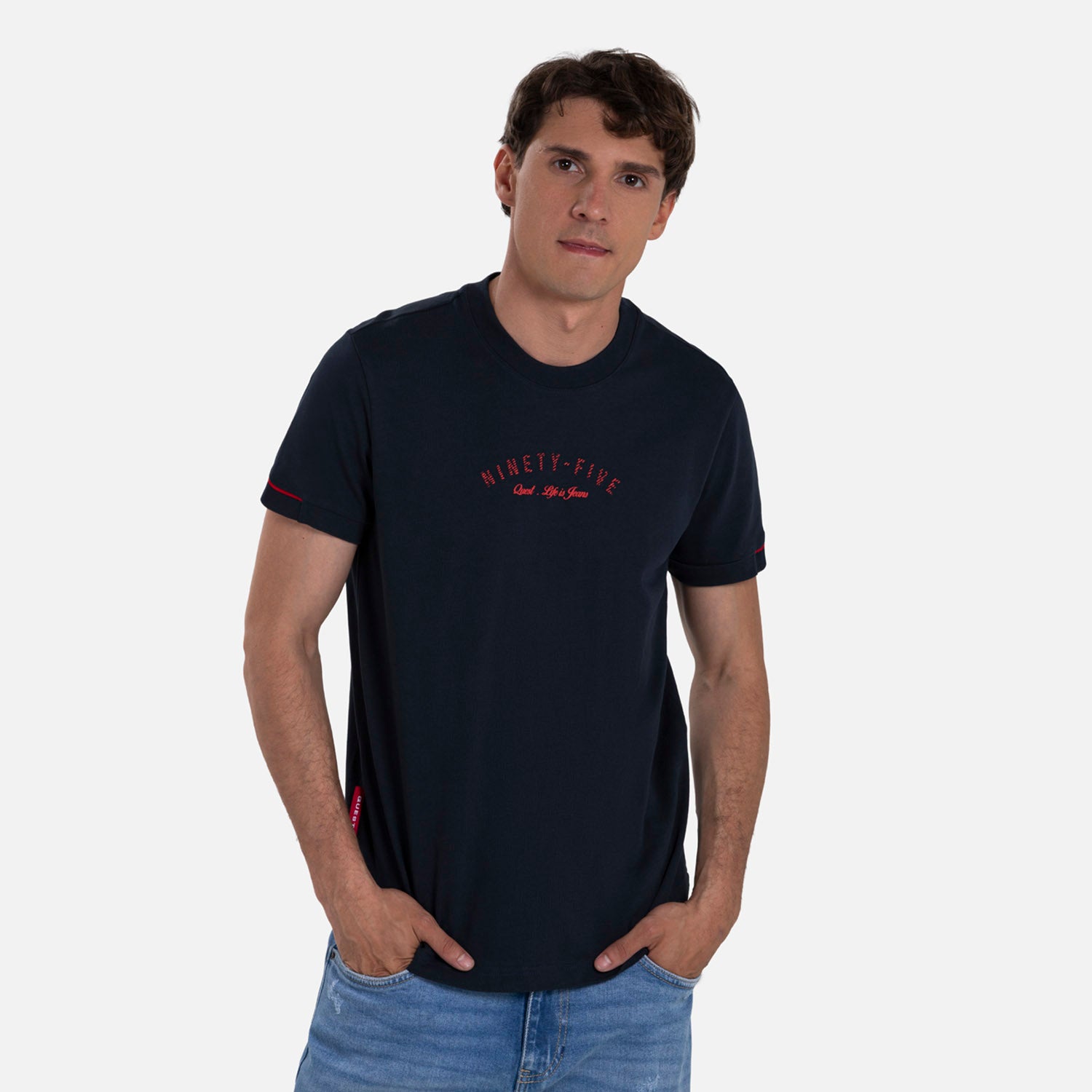 PLAYERA MANGA CORTA COLOR AZUL OSCURO