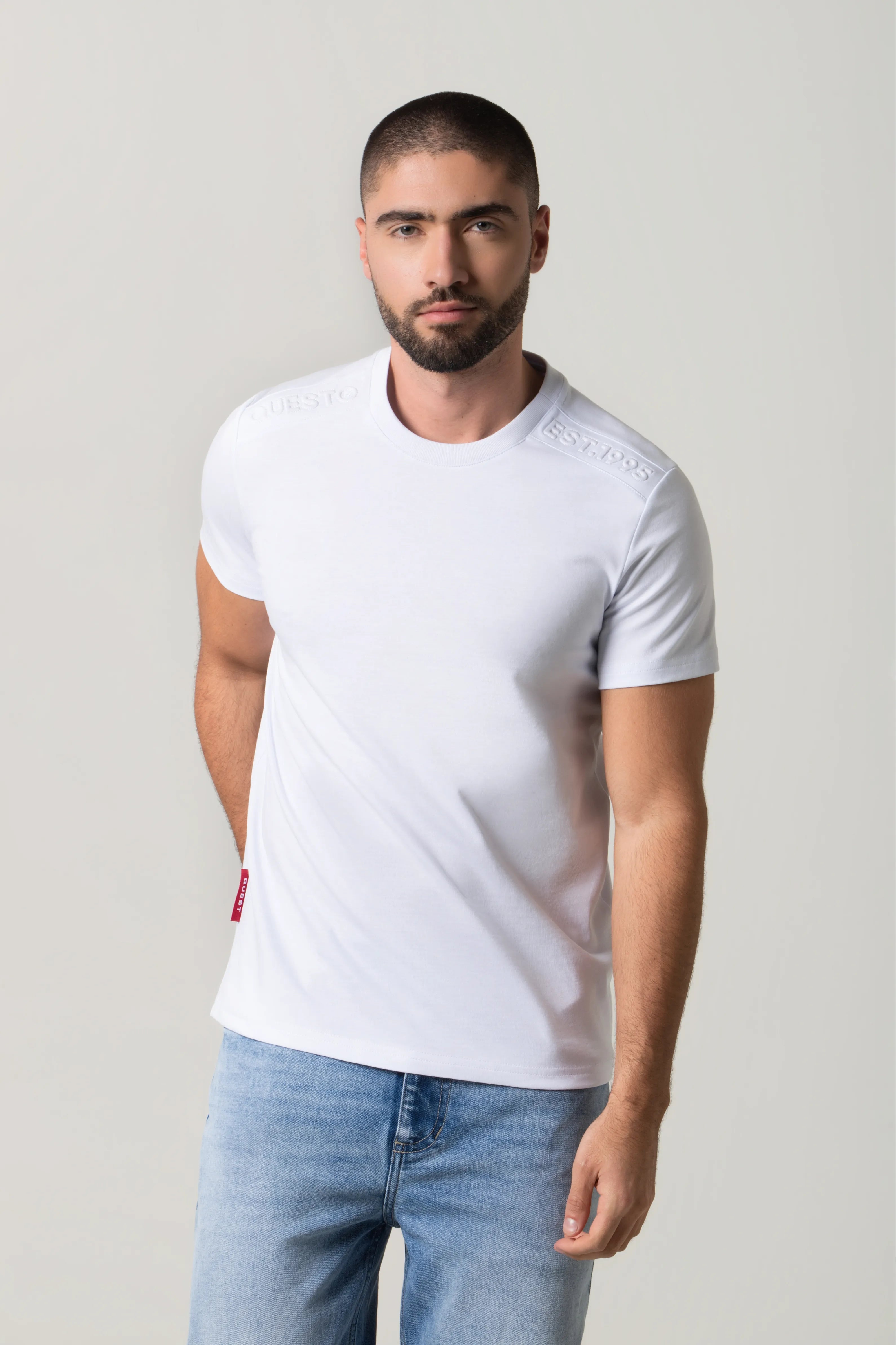 PLAYERA MANGA CORTA COLOR BLANCO OPTICO